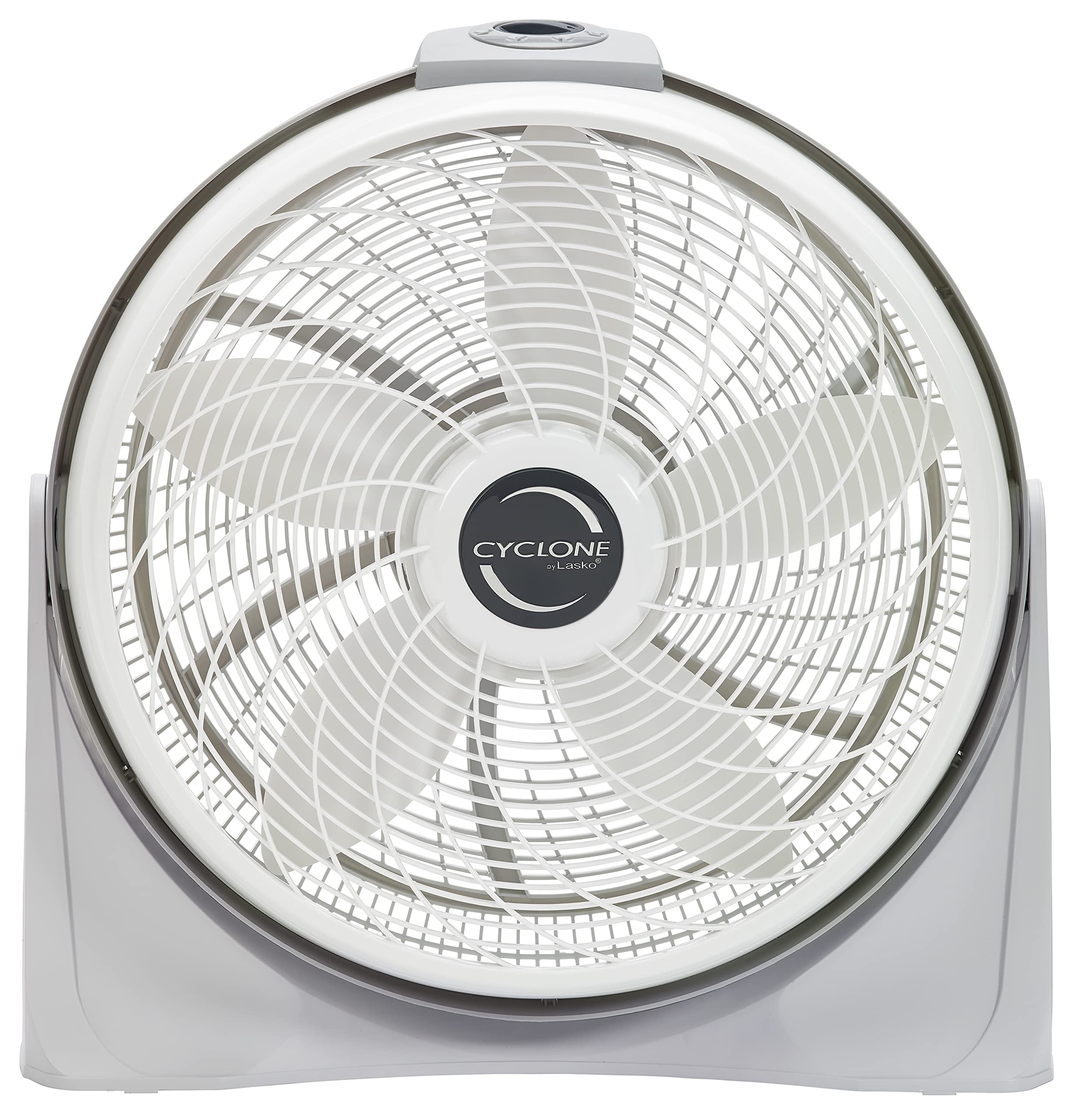 Lasko 20 Inches 3 Speed Cyclone Air Circulator Portable Full Tilt Floor Or Wall Mount Pivoting Fan For Large Rooms And Office, White