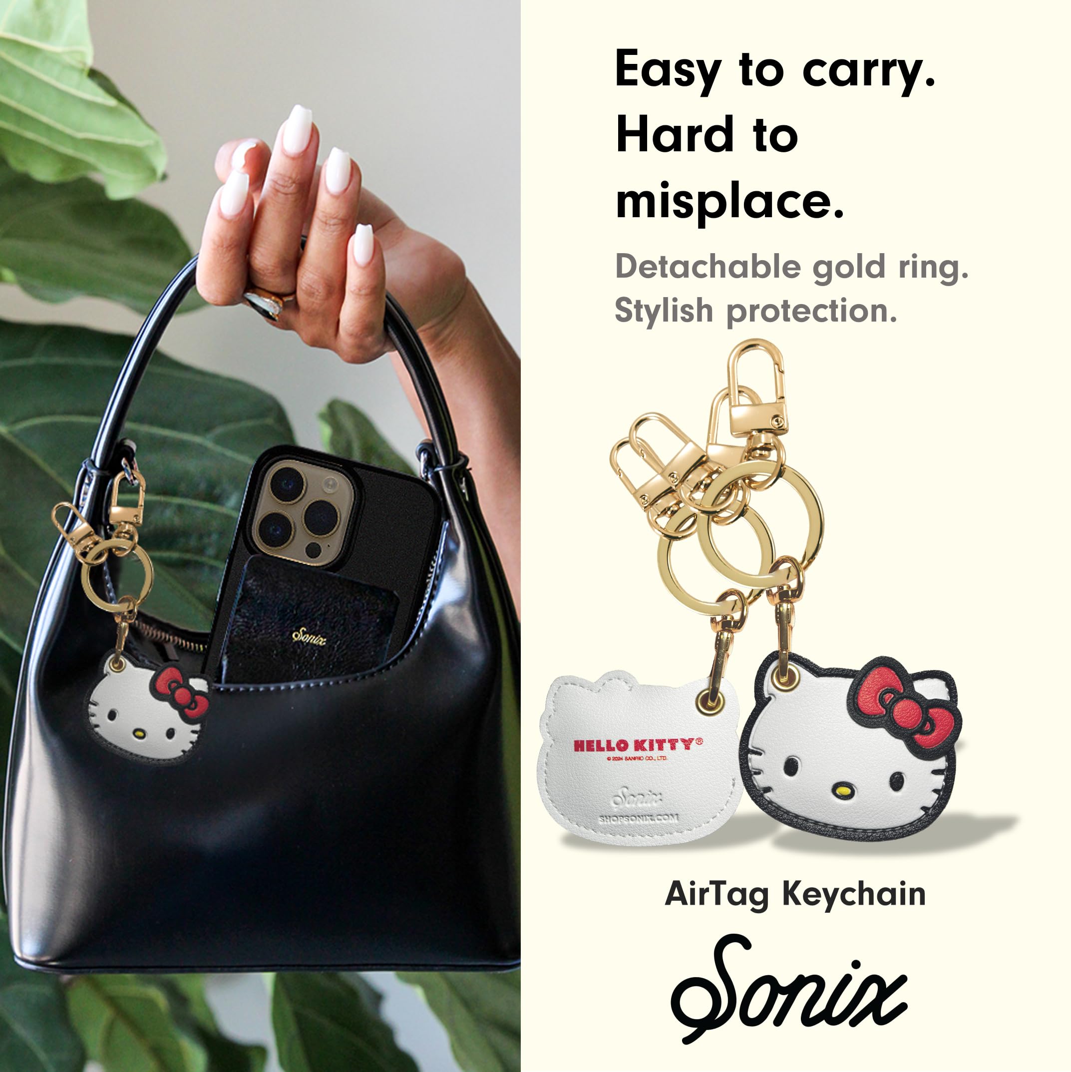 Sonix X Sanrio Character Keychain Case Compatible With Apple Airtag | Protective Airtag Cover Keychain | Hello Kitty