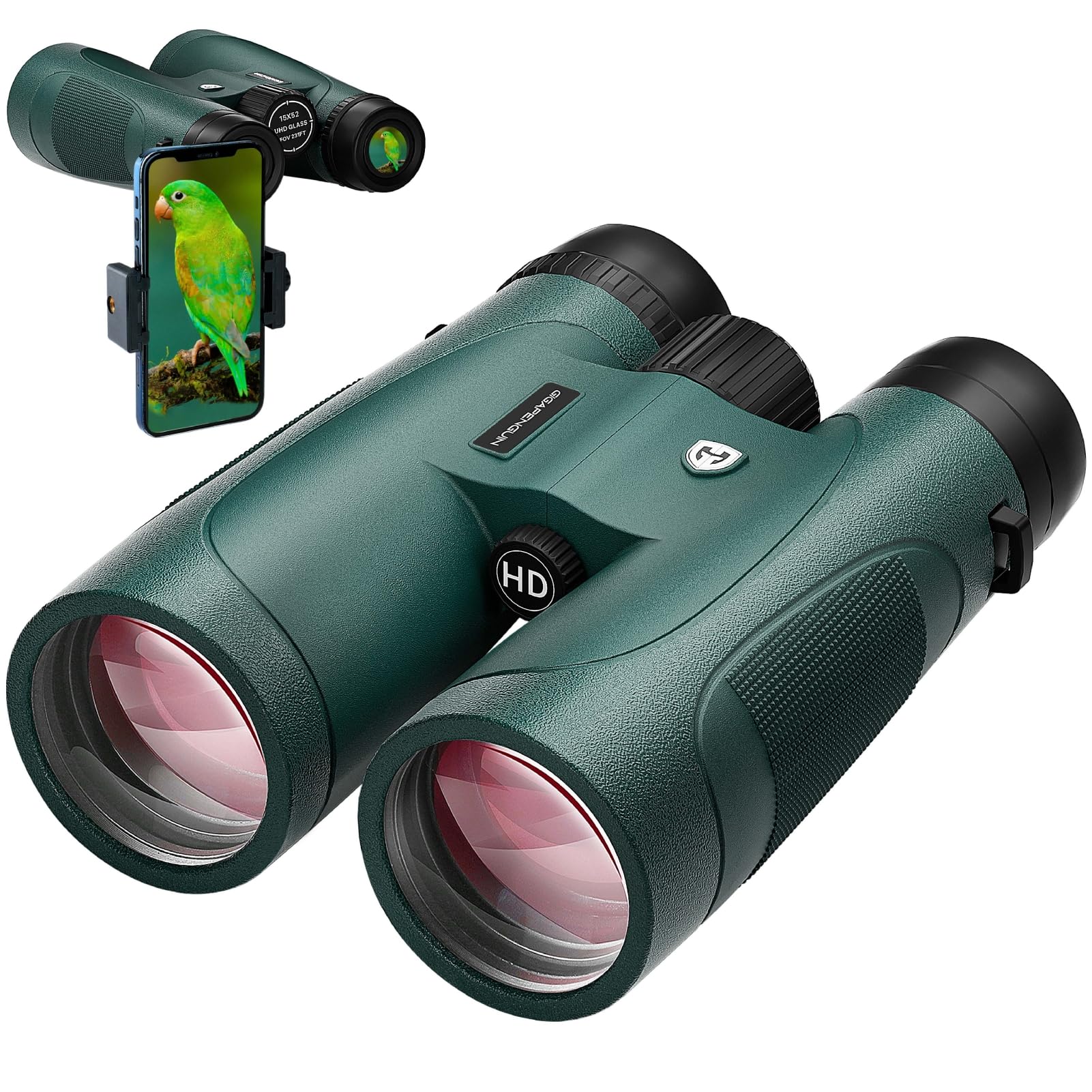 15X52 Hd Binoculars For Adults High Powered With Upgraded Phone Adapter   Large View Binoculars With Clear Low Light Vision   Li