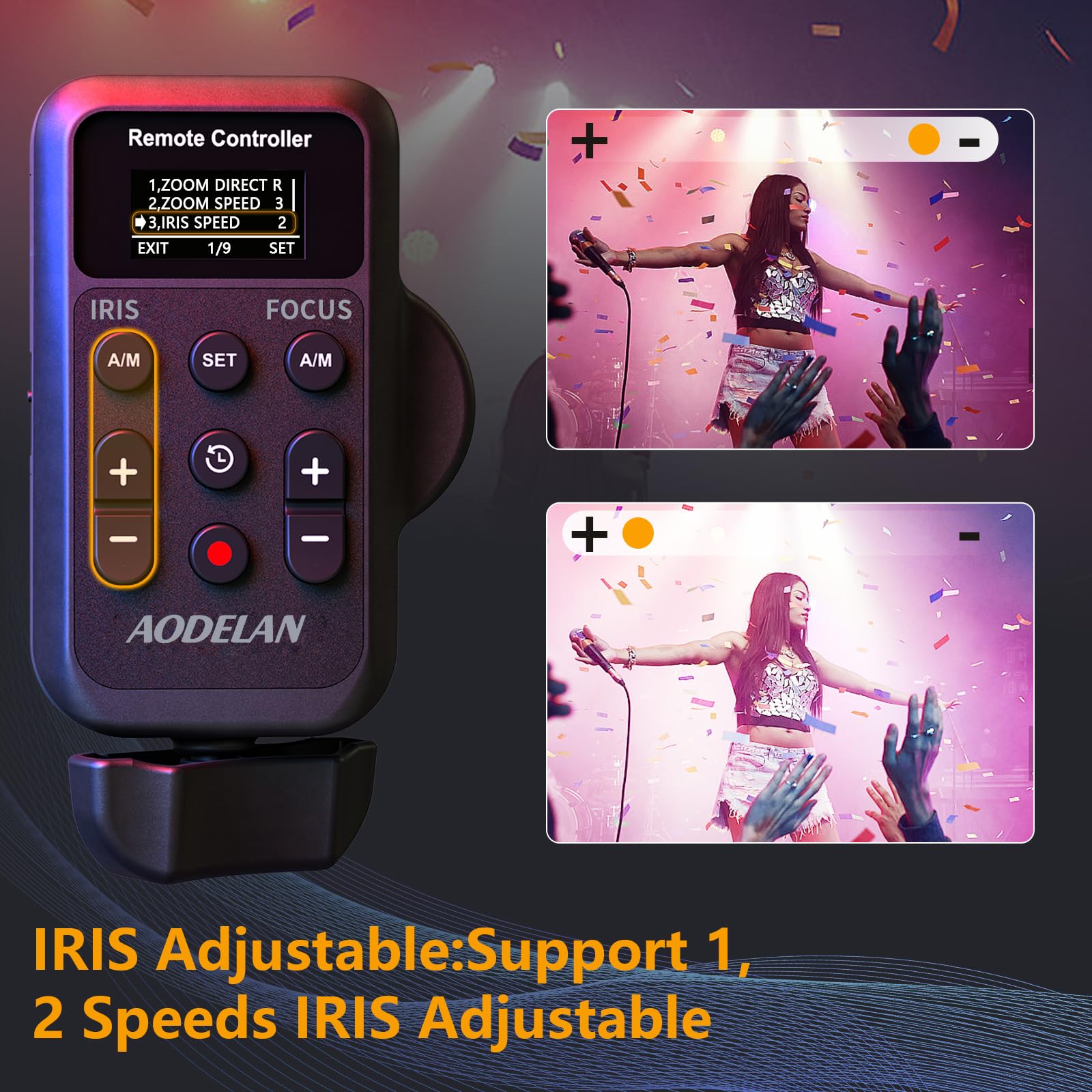 Wireless Camcorder Lanc Zoom Controller, Wired Remote Control With 2.5Mm Jack Cable, Iris, Focus, Video Recording And Zoom Comma