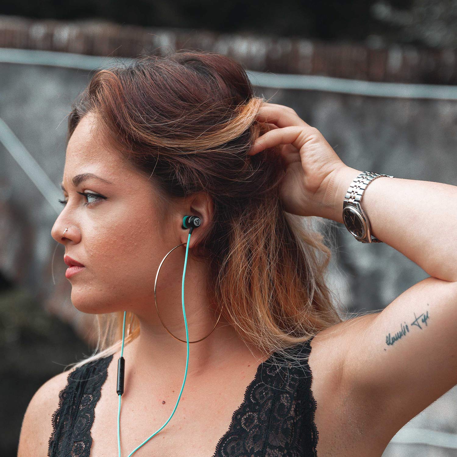 Ludos Clamor Wired Earbuds In-Ear Headphones, 5 Years Warranty, Earphones With Mic, Noise Isolating Ear Buds, Memory Foam For Ip