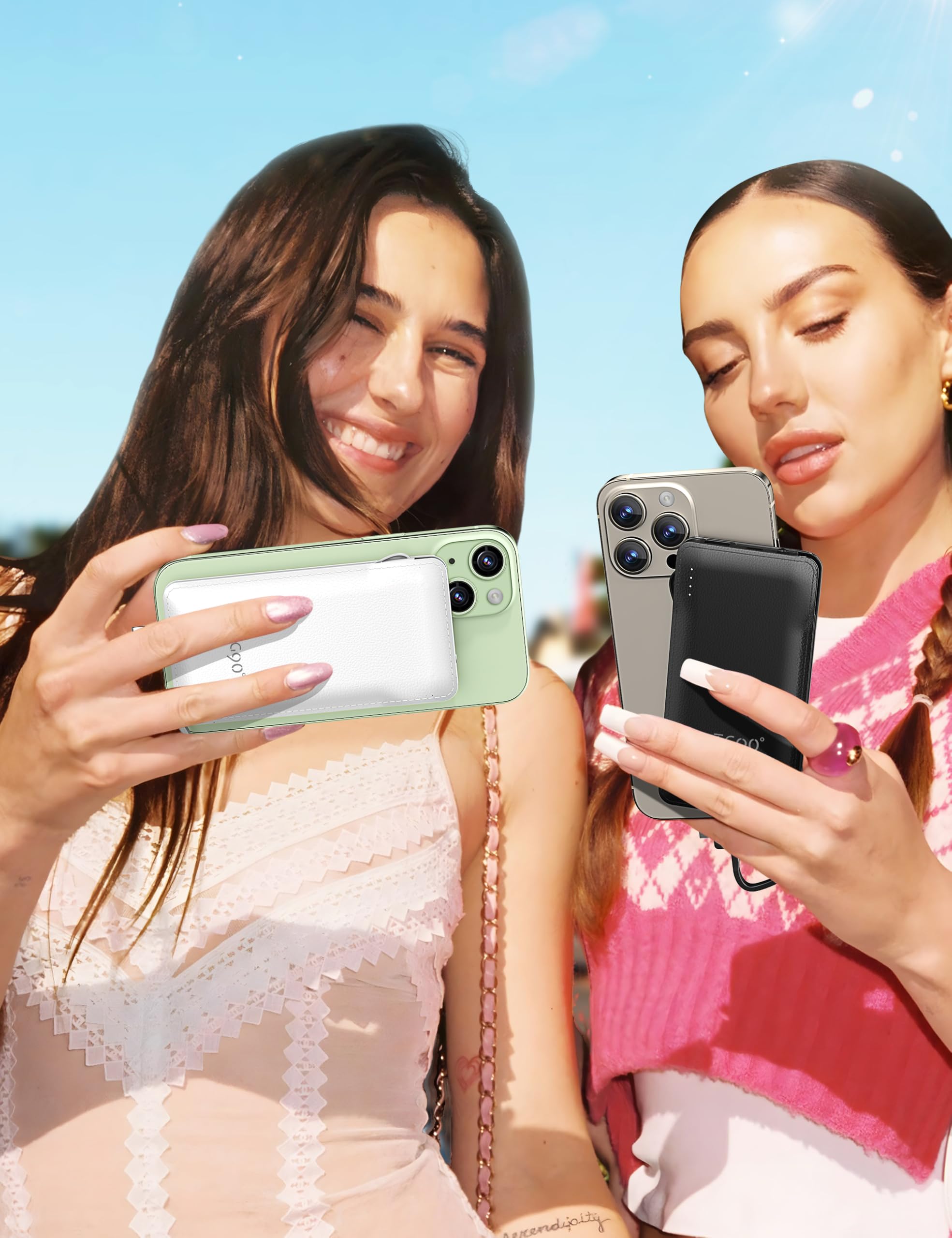 Tg90 2 Pack 10000Mah Power Bank Built In Foldable Ac Wall Plug And Cables,Pocket Size Usb C Portable Charger,Ultra Slim Battery