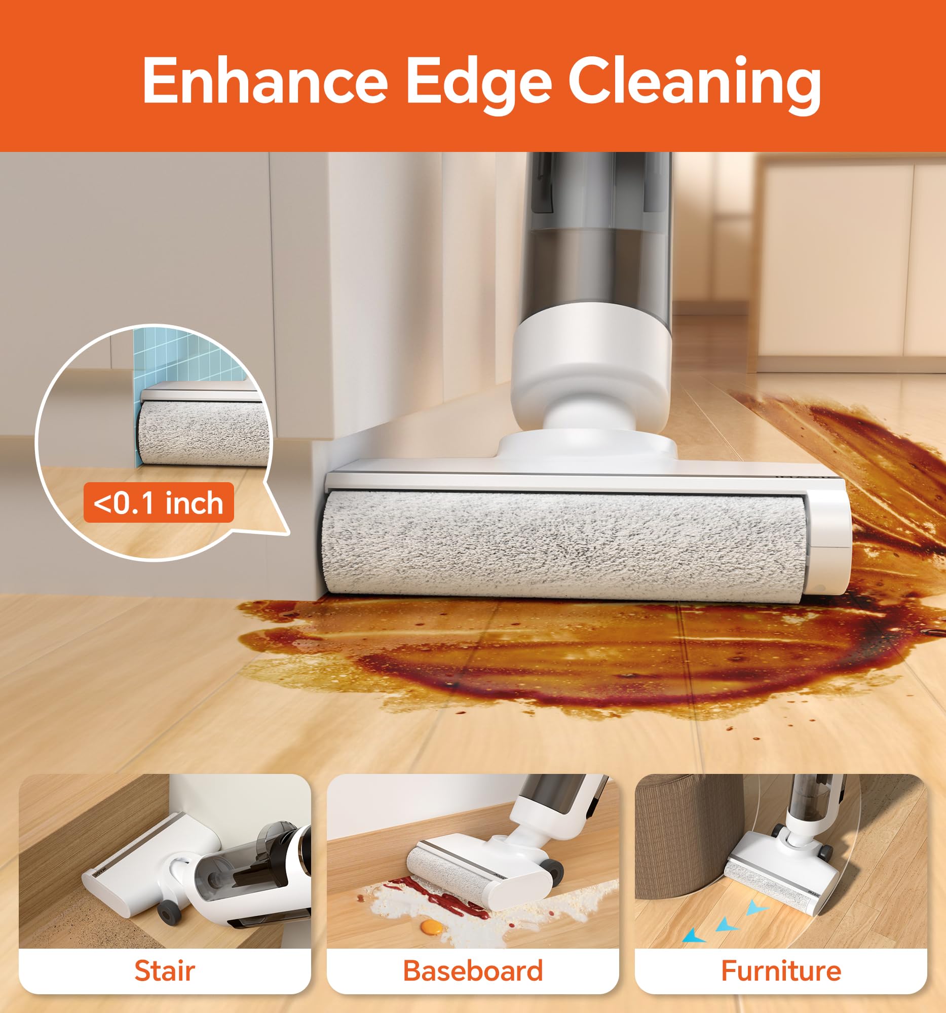 Imagic M3 Wet Dry Vacuum Cleaner, Cordless Vacuum Mop All In One For Hard Floors, Lightweight Floor Cleaner For Sticky Messes Wi