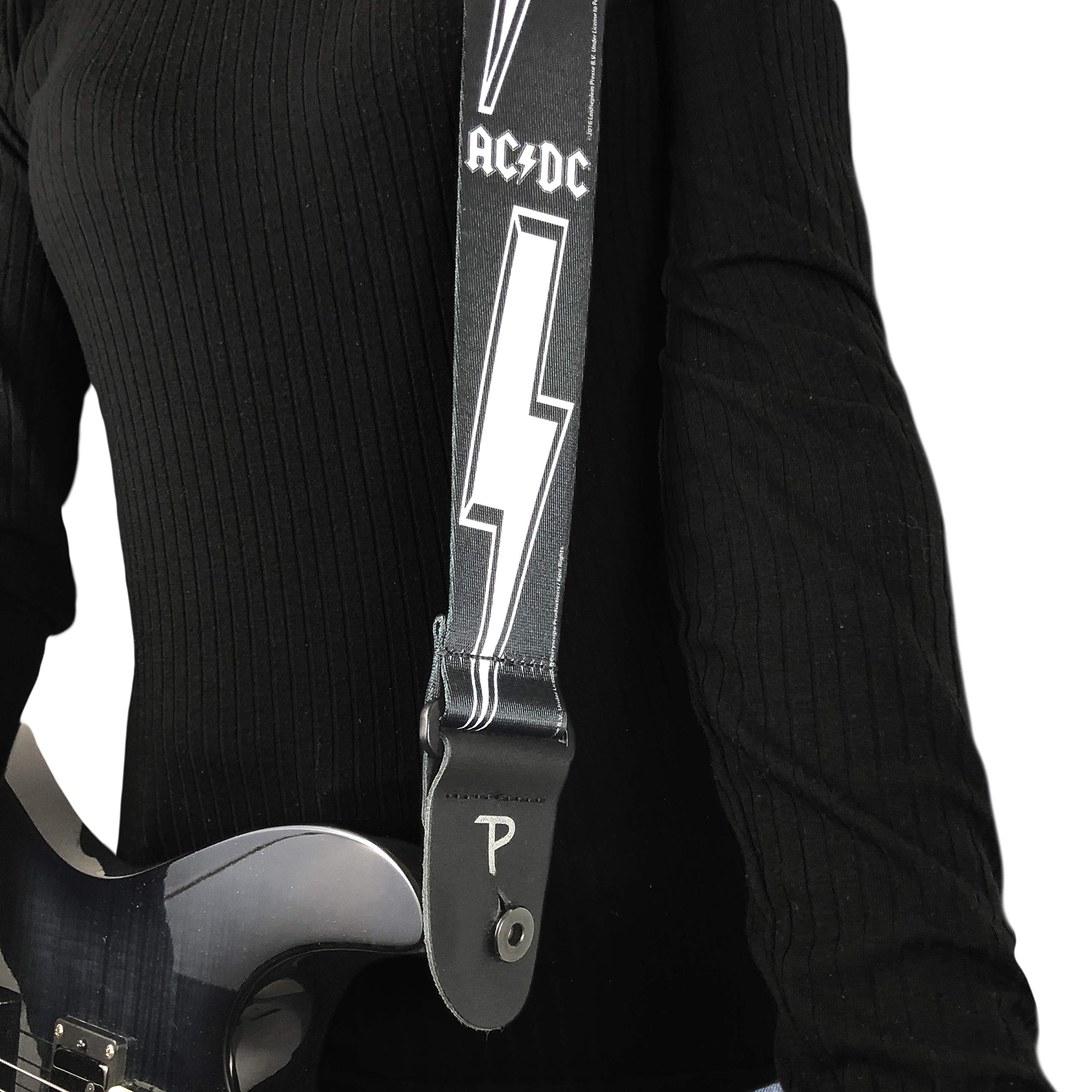 Perris Leathers Ltd.- Guitar Strap- Polyester- Official Licensing- Acdc- Adjustable- For Electric/Bass/Acoustic Guitars (Acdc B