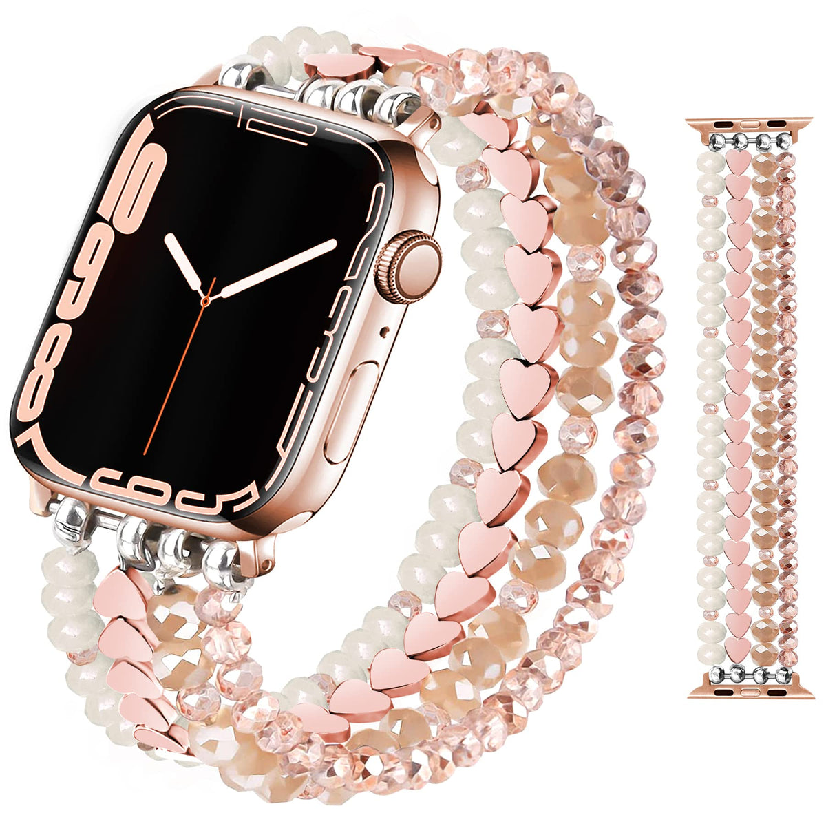 Jr.Dm Beaded Bracelet Compatible With Apple Watch Band 40Mm 38Mm 41Mm Series 9/8/7/Se/6/5/4/3/2/1 Women Girls Dressy Fancy Handm