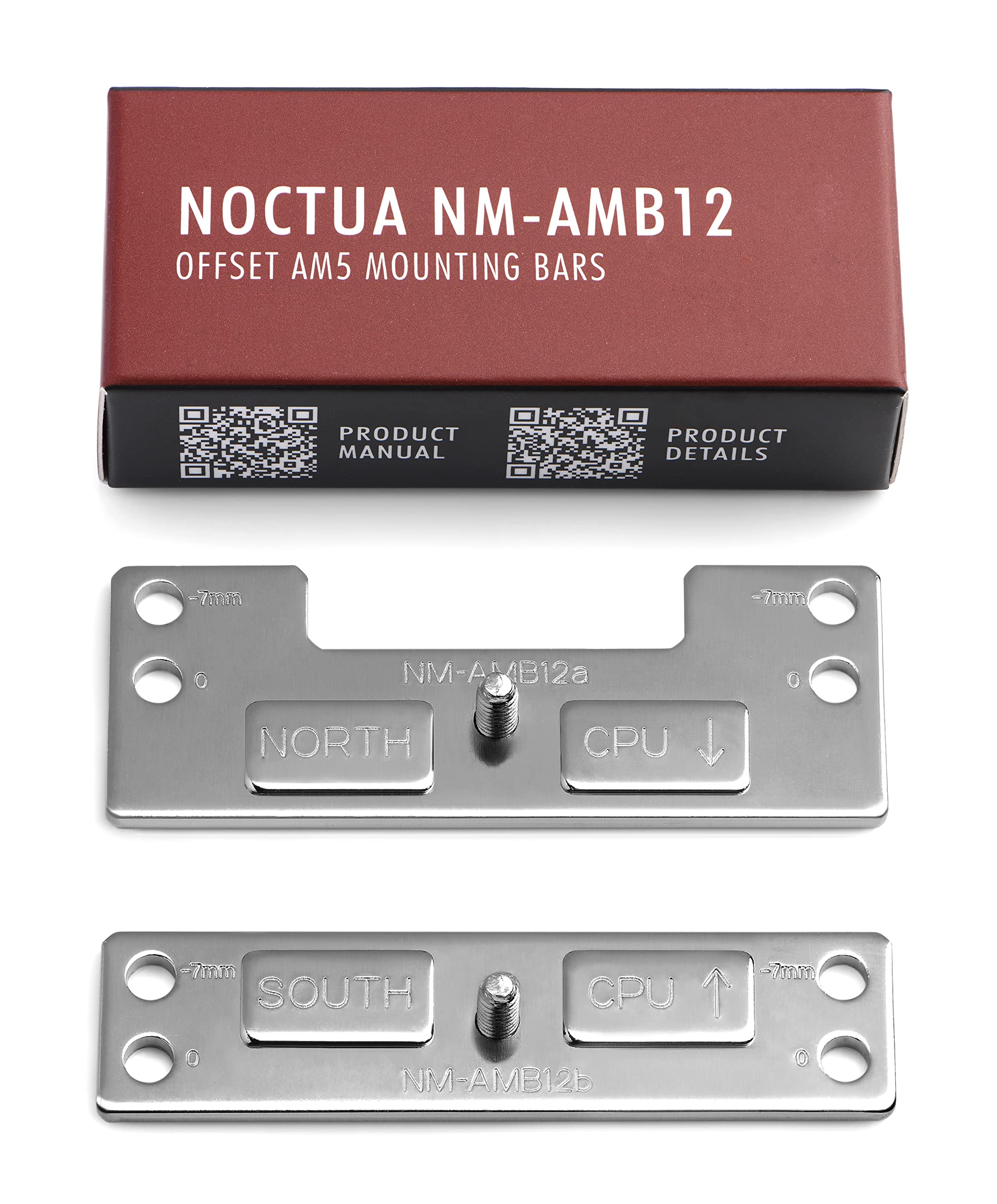 Noctua Nm-Amb12, Offset Amd Am5 Mounting Bars For Improved Cooling Performance (Silver)