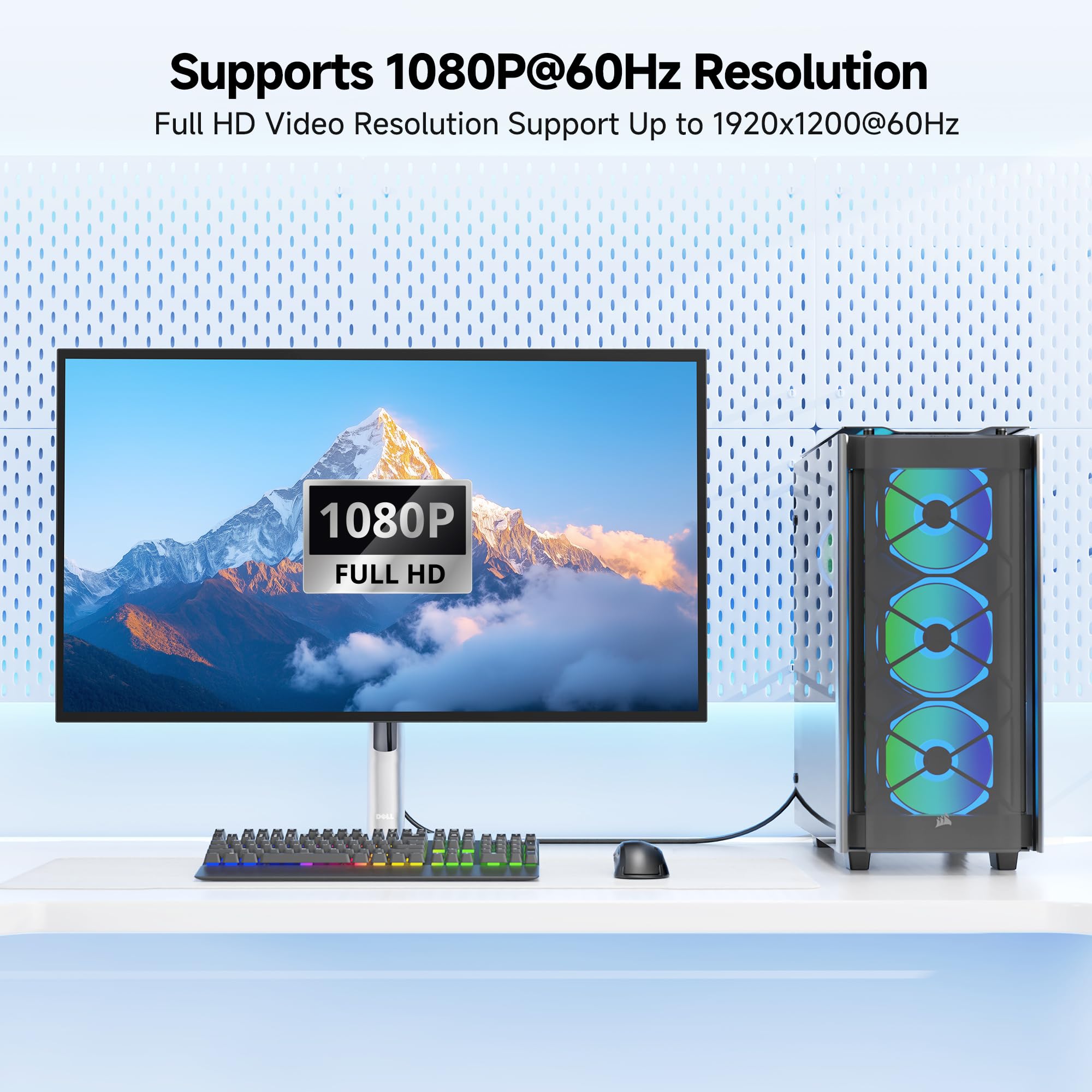 Cable Matters Vga Cable With Ferrites - 15Ft, Vga Cord For Computer Monitor, Monitor Cable Male To Male