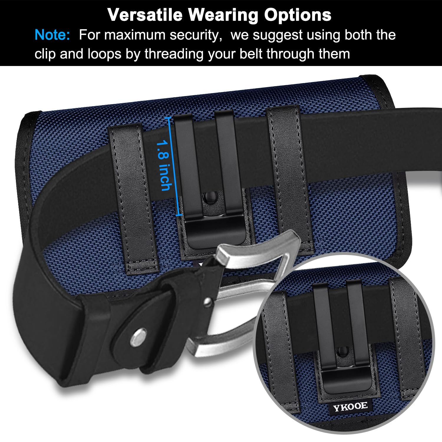 Ykooe Rugged Nylon Holster Compatible With Samsung Galaxy S24 Ultra, S23 Ultra, S22 Ultra, S21 Ultra, A14 A13 A03S A32 Moto G St