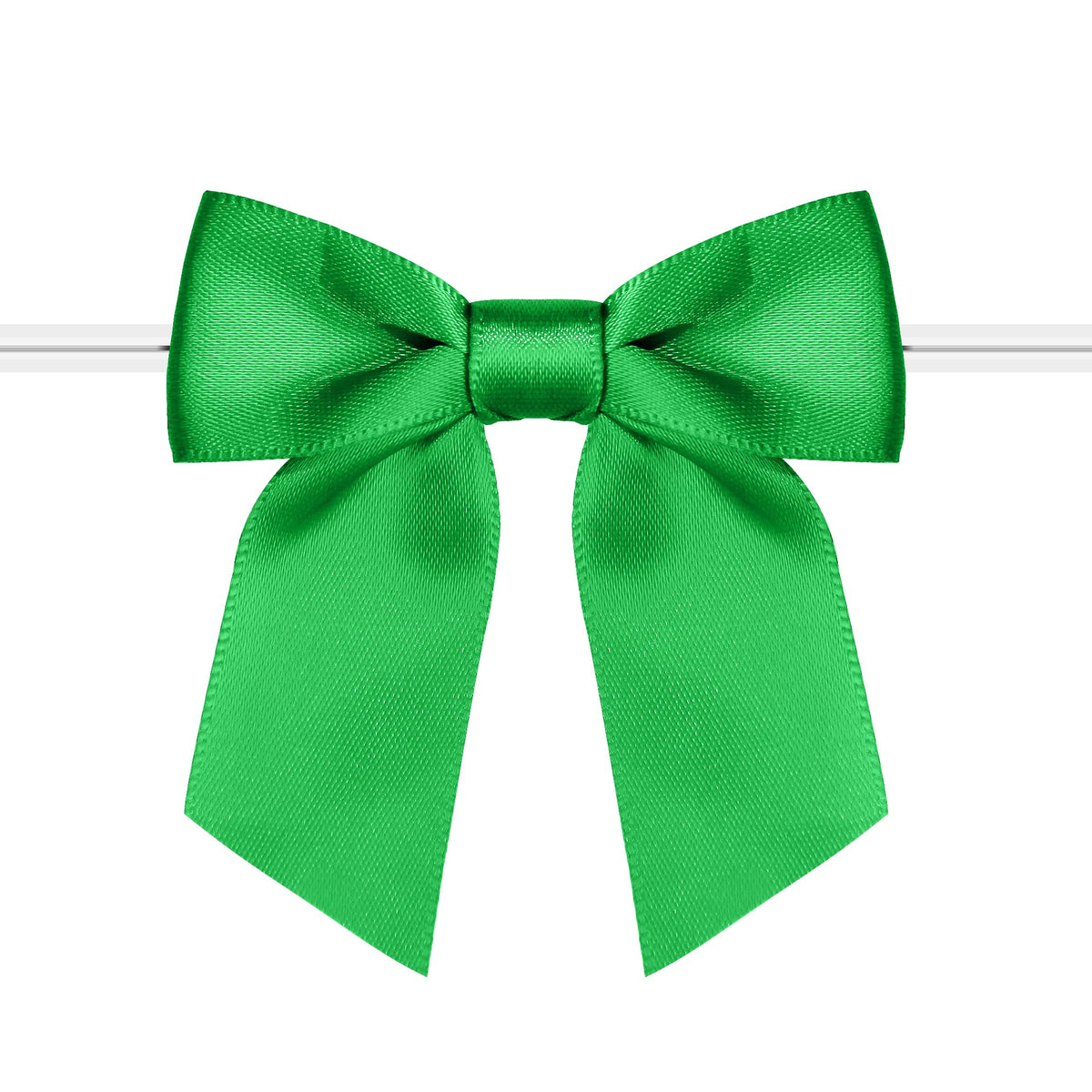 Rainbow Pana 60 Pack Twist Tie Bows For Treat Bags 25 Green Satin Ribbon Bows For Package Craft Gift Wrapping Decoration