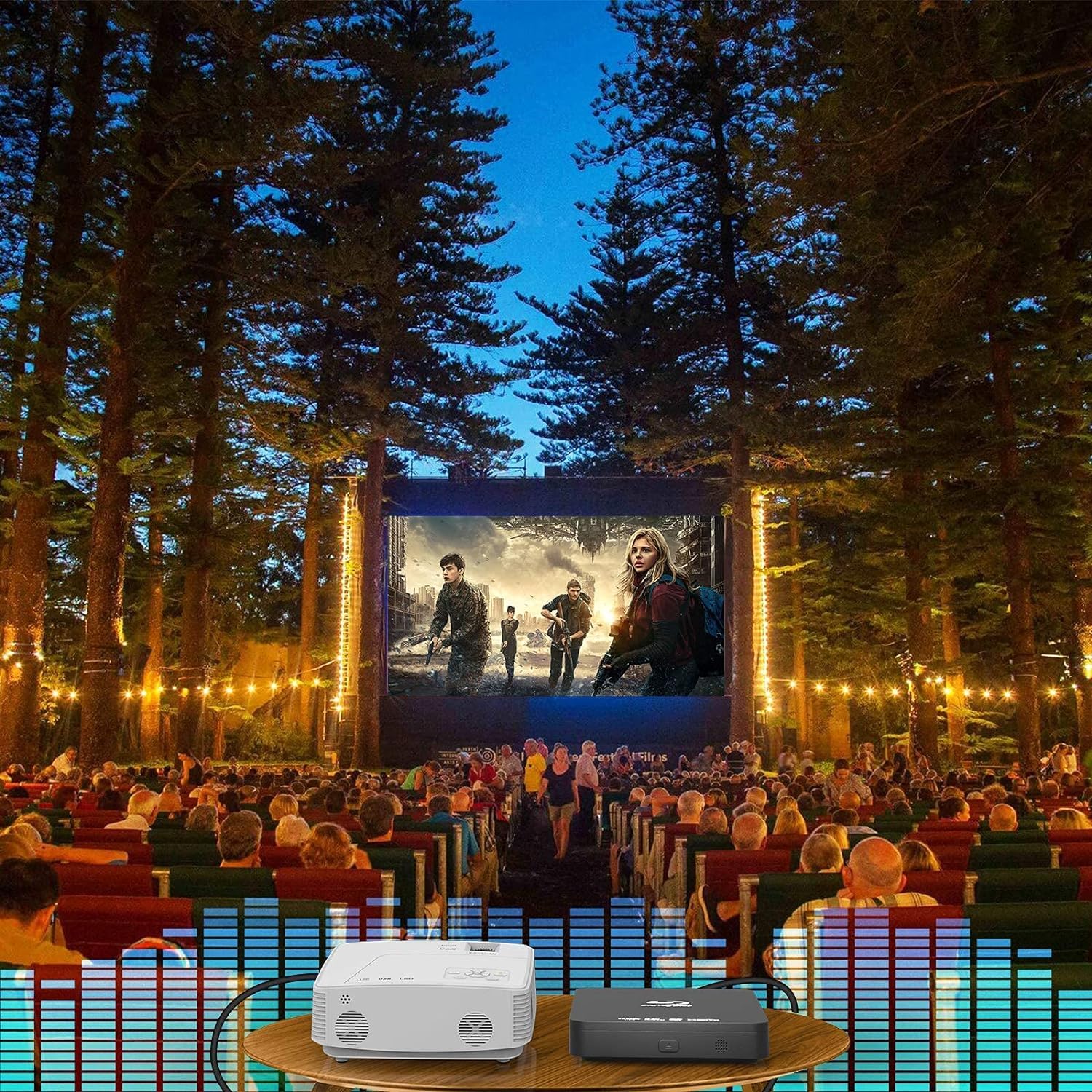 Super Mini Blu-Ray Hd Dvd For Tv, 1080P Blue-Ray Home Theater, Portable With Remote Control + Hdmi Av Cable + Built-In Pal/Ntsc,