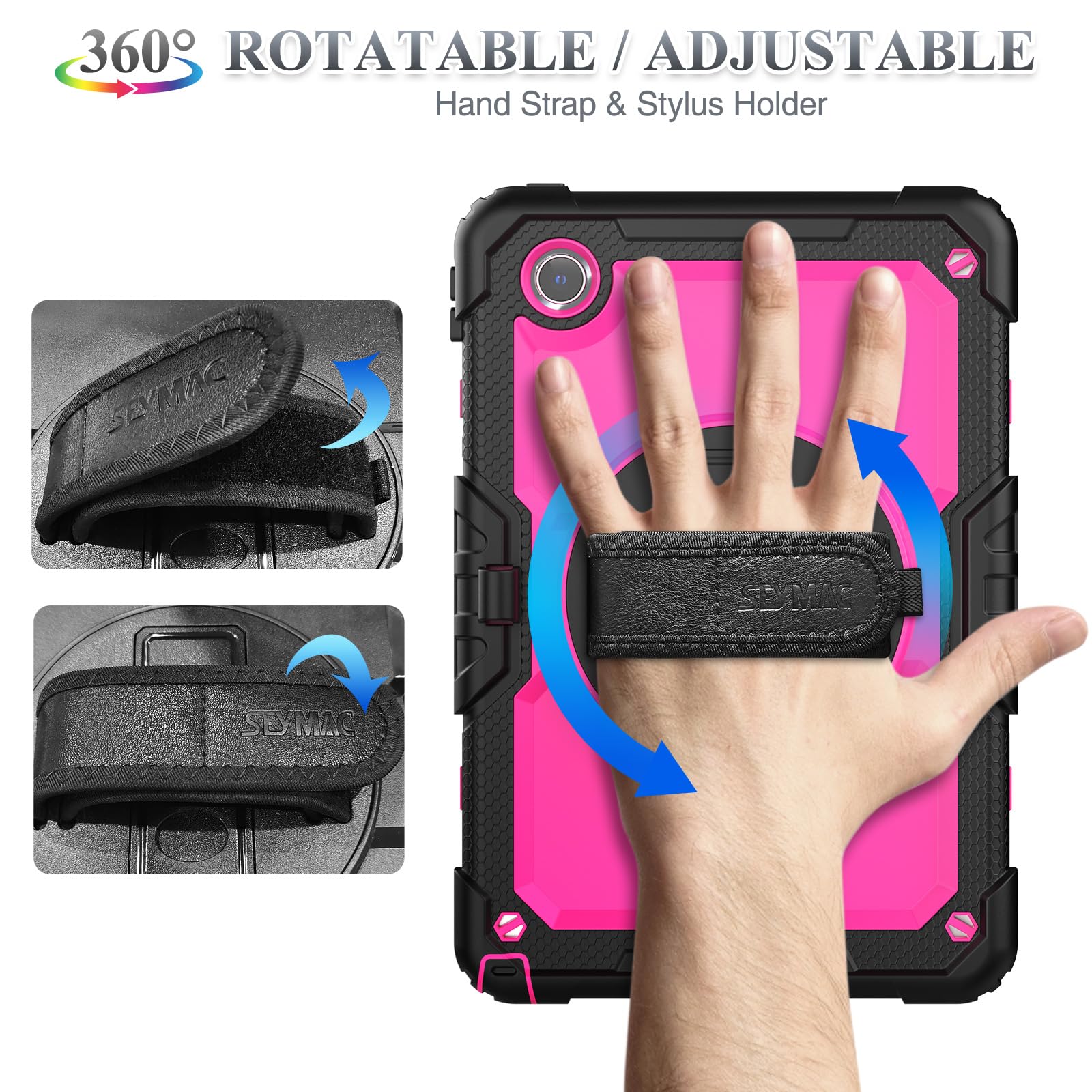 Seymac Stock Case For Lenovo Tab M11 (Tb 330Fu/330Xu) 11'' Case With Screen Protector, Drop Proof Protection With 360 Rotate Sta