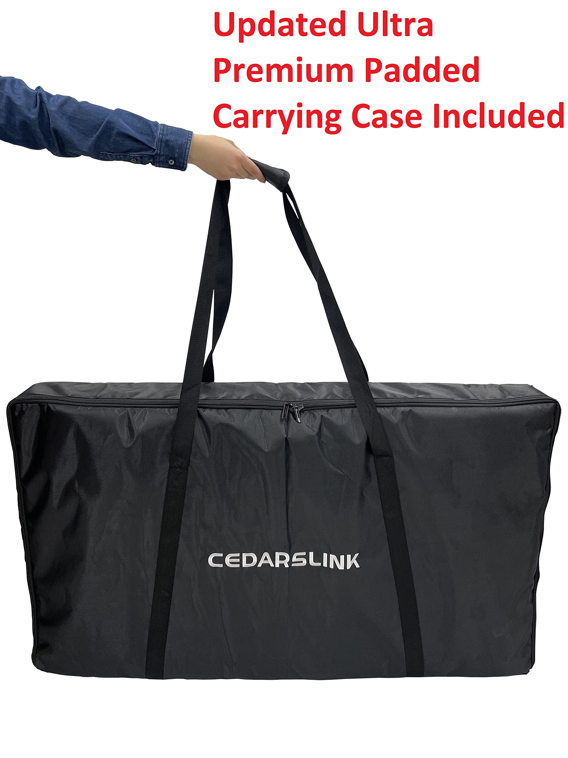 Jumbo 53 Wide Dj Event Facade White/Black Scrim Booth Two Top Corner Table Tops 23X53 Table! Padded Carrying Case! All Aluminum