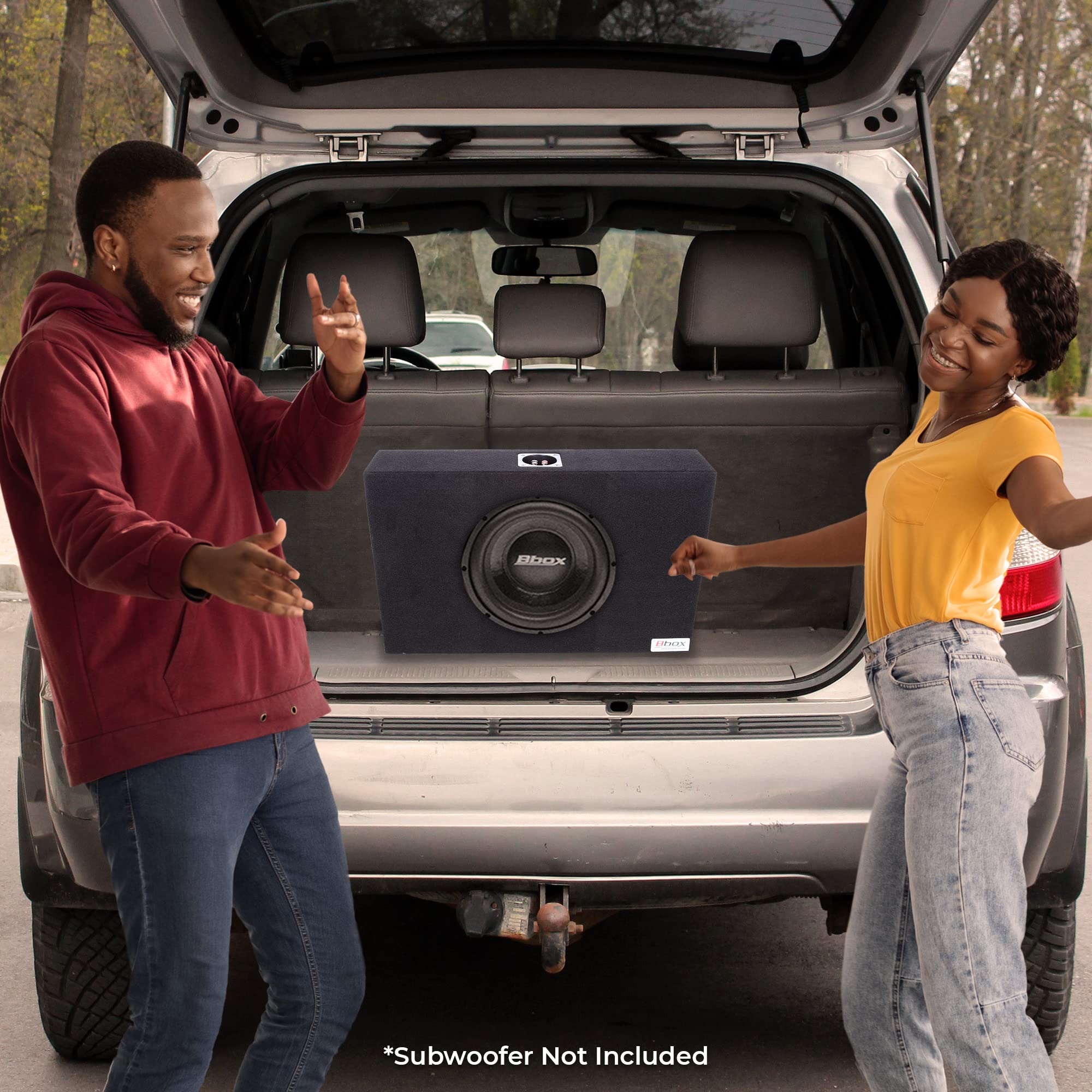 Atrend 12Sme 12� Single Sealed/Shallow Mount Subwoofer Enclosure, Charcoal