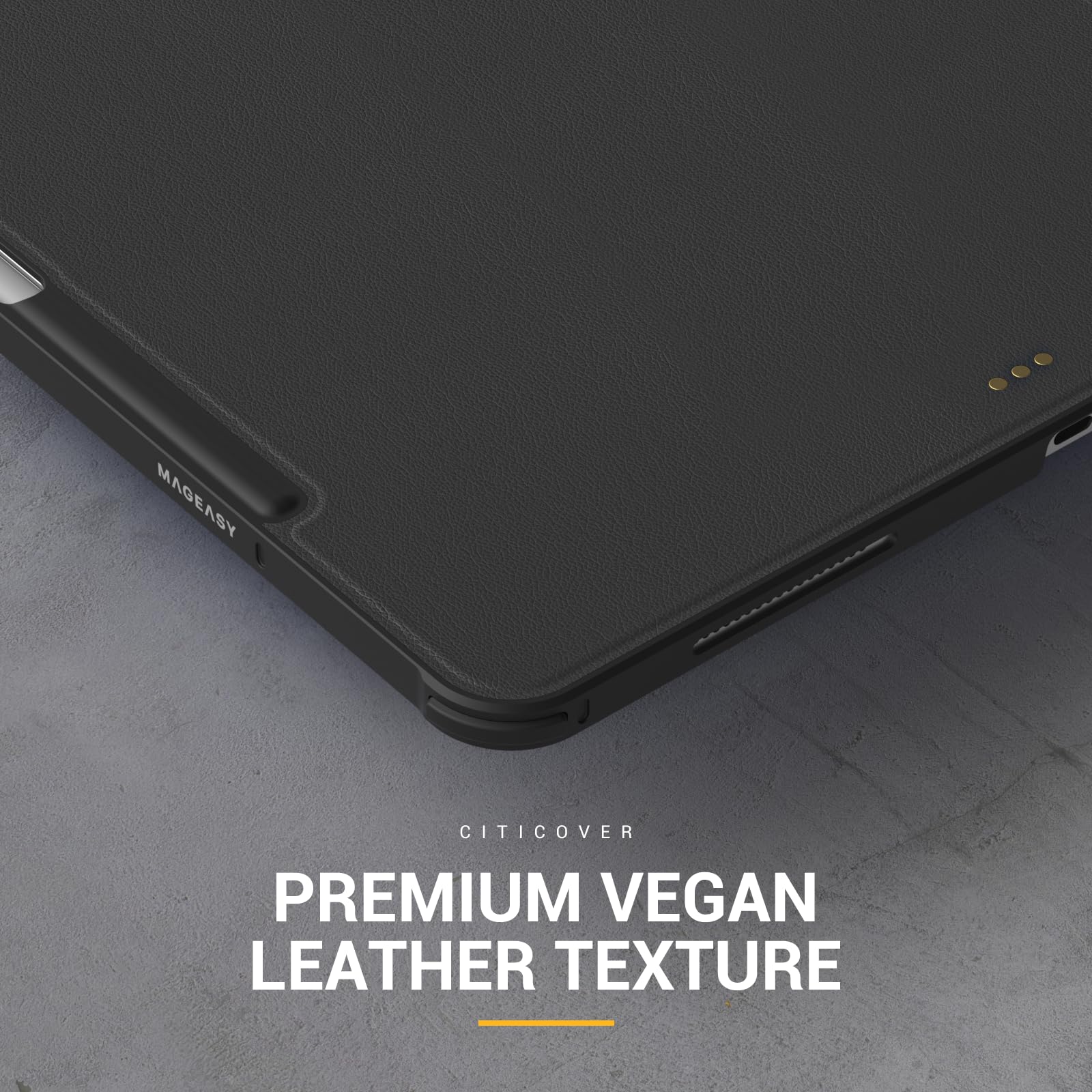 Mageasy Citicover For Ipad Pro 12.9'' Case With Pencil Holder   Compatible With Magic Keyboard & Smart Keyboard Folio, Premium V