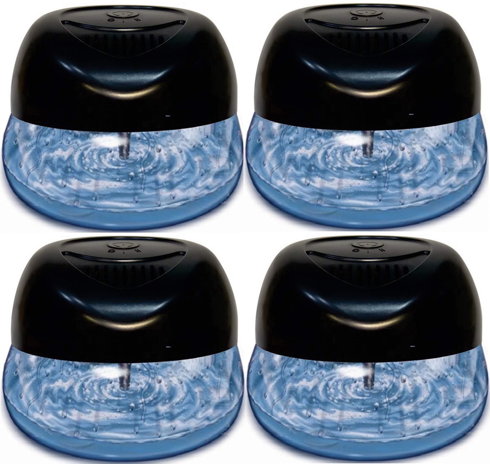 Bluonics Fresh Aire 4-Pack Water Air Washer, Water-Based Air Revitalizer & Room Freshener with 7-Color LED Night Light and Relax
