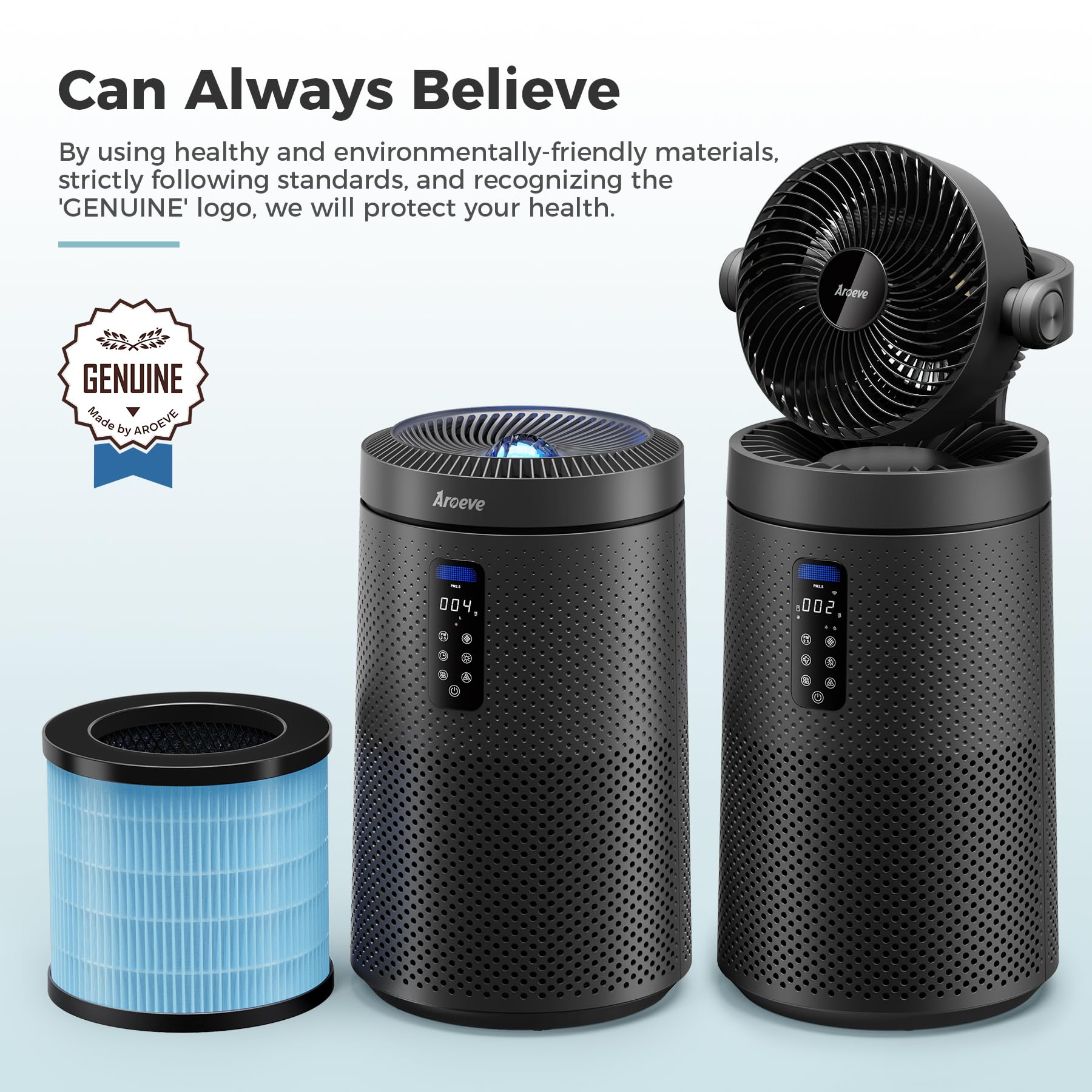 Aroeve Mk08W Mk09W Air Filter Replacement 4-In-1 Air Filter- Standard Version