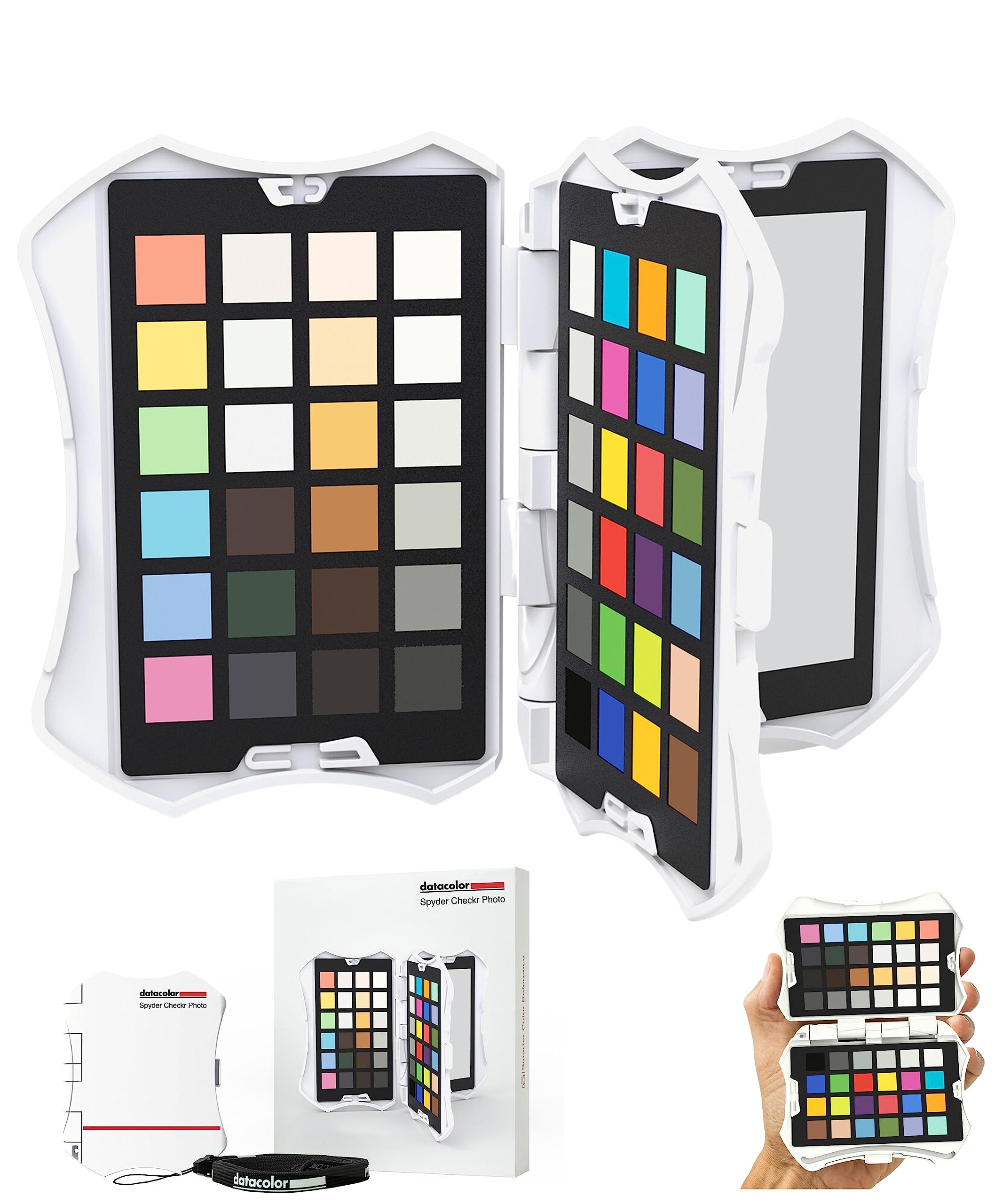 Datacolor Spyder Checkr Photo for Color Accuracy & Consistency, Portable Color Matching Tool with Ergonomic Case, 62 Color Targe