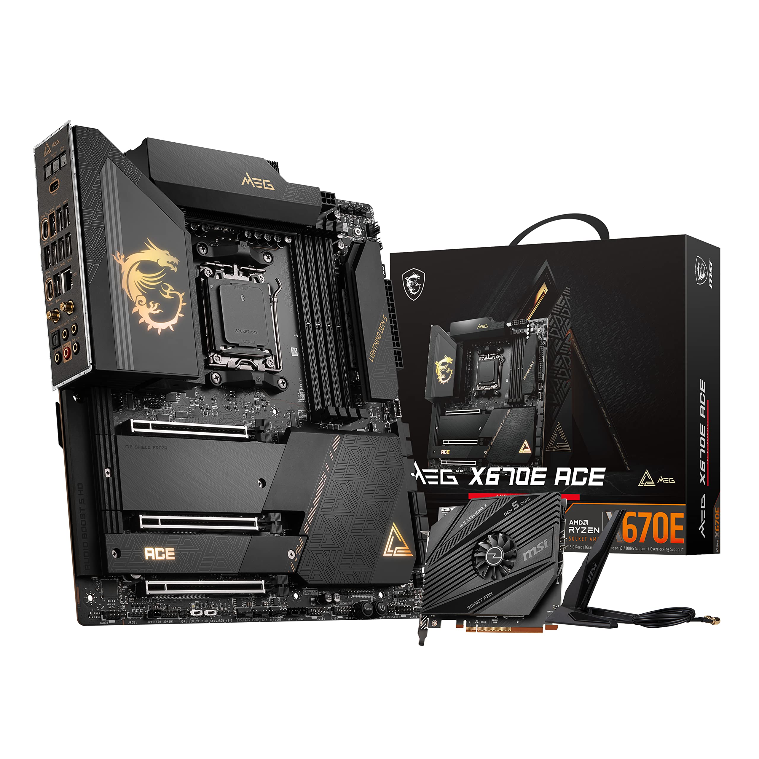 Msi Meg Meg X670E Ace Gaming Motherboard (Amd Am5, Ddr5, Pcie 5.0, Sata 6Gb/S, M.2, Usb 3.2 Gen 2, Wi Fi 6E, Hdmi/Dp, Eatx)