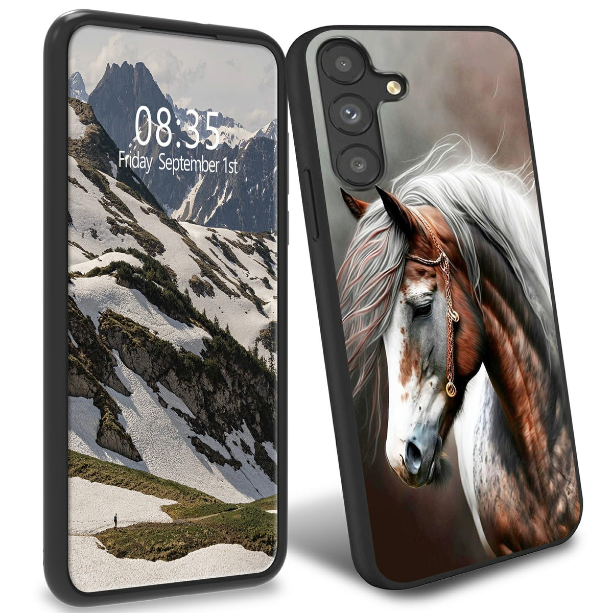 Bfdhgqzc Horse Theme Tpu Case For Samsung Galaxy A13 5G/A04S Slim Black Soft Tpu Phone Case Shockproof Anti-Drop Full Body Prote