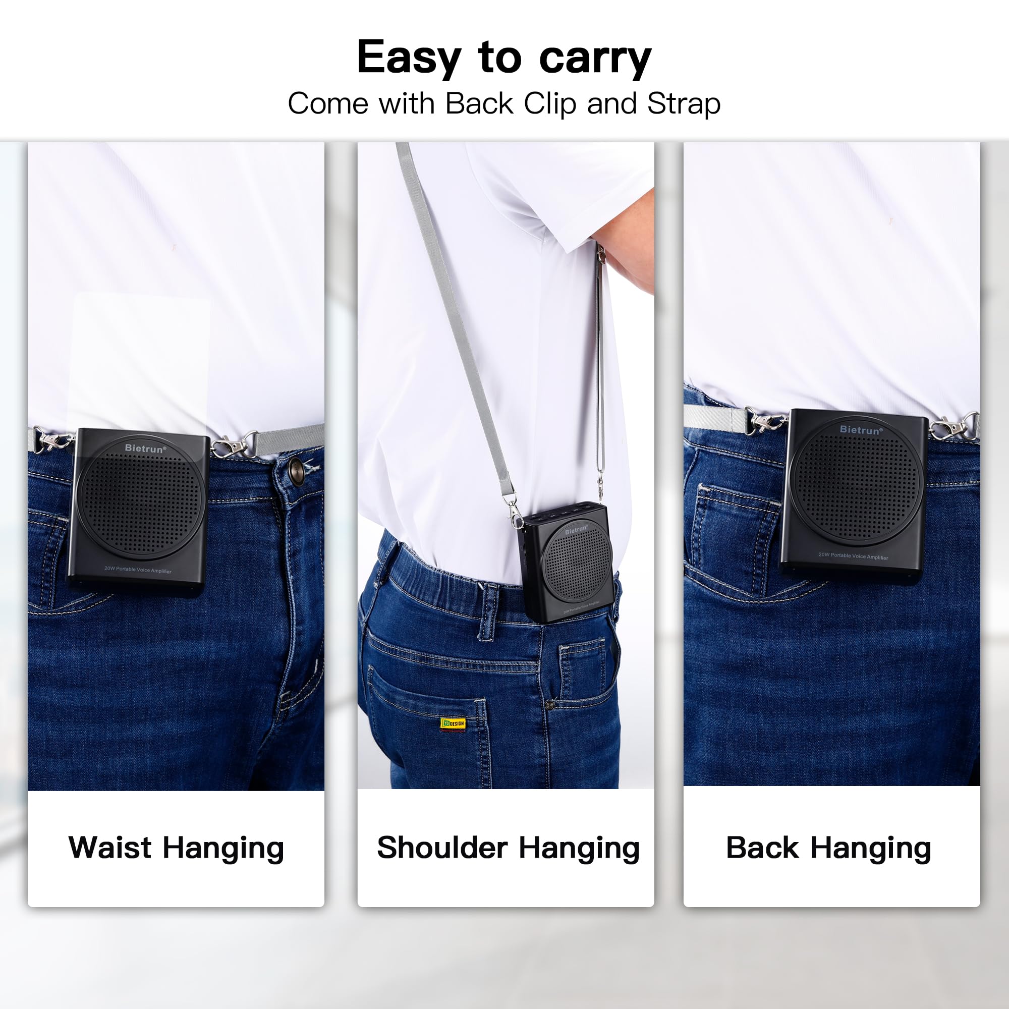 Bluetooth Voice Amplifier For Teachers, Portable Rechargeable Mini Voice Amplifier With Wired Microphone Headset, Pa System Mega