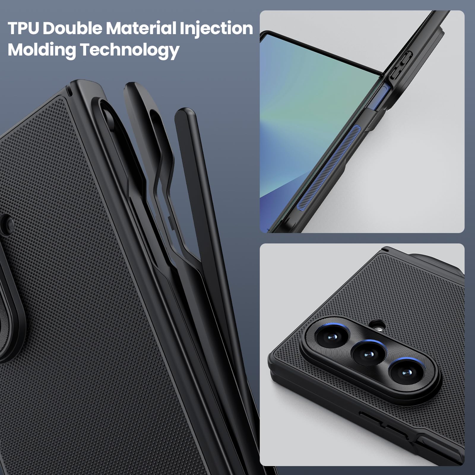 Nillkin Frosted Shield Samsung Galaxy Z Fold 7 Magnetic Case, With S Pen Holder & Pen & Hinge Protection Slim, Compatible With M