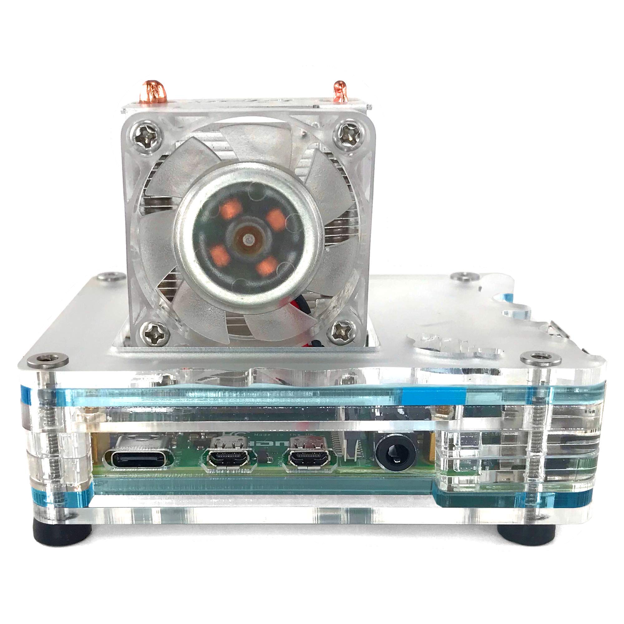 C4Labs Zebra Ice Cube Case Kit For Raspberry Pi 3B+ Or 4B And Ice Tower Cooler (Not Included) Ice Green