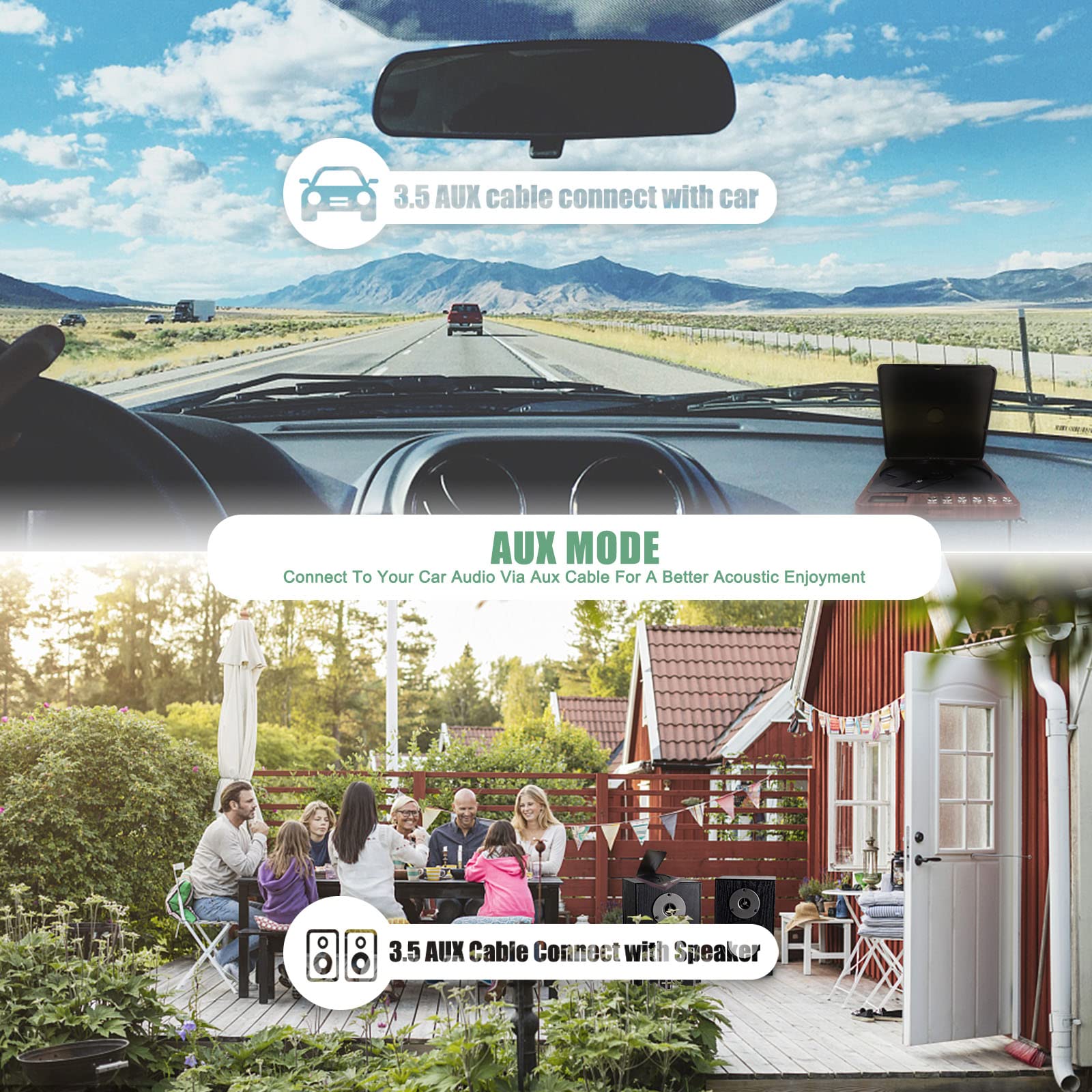 Portable Cd Player With Speakers 2000Mah Rechargeable Walkman Cd Player Portable With Double 3.5Mm Headphones Jack,Small Anti Sh