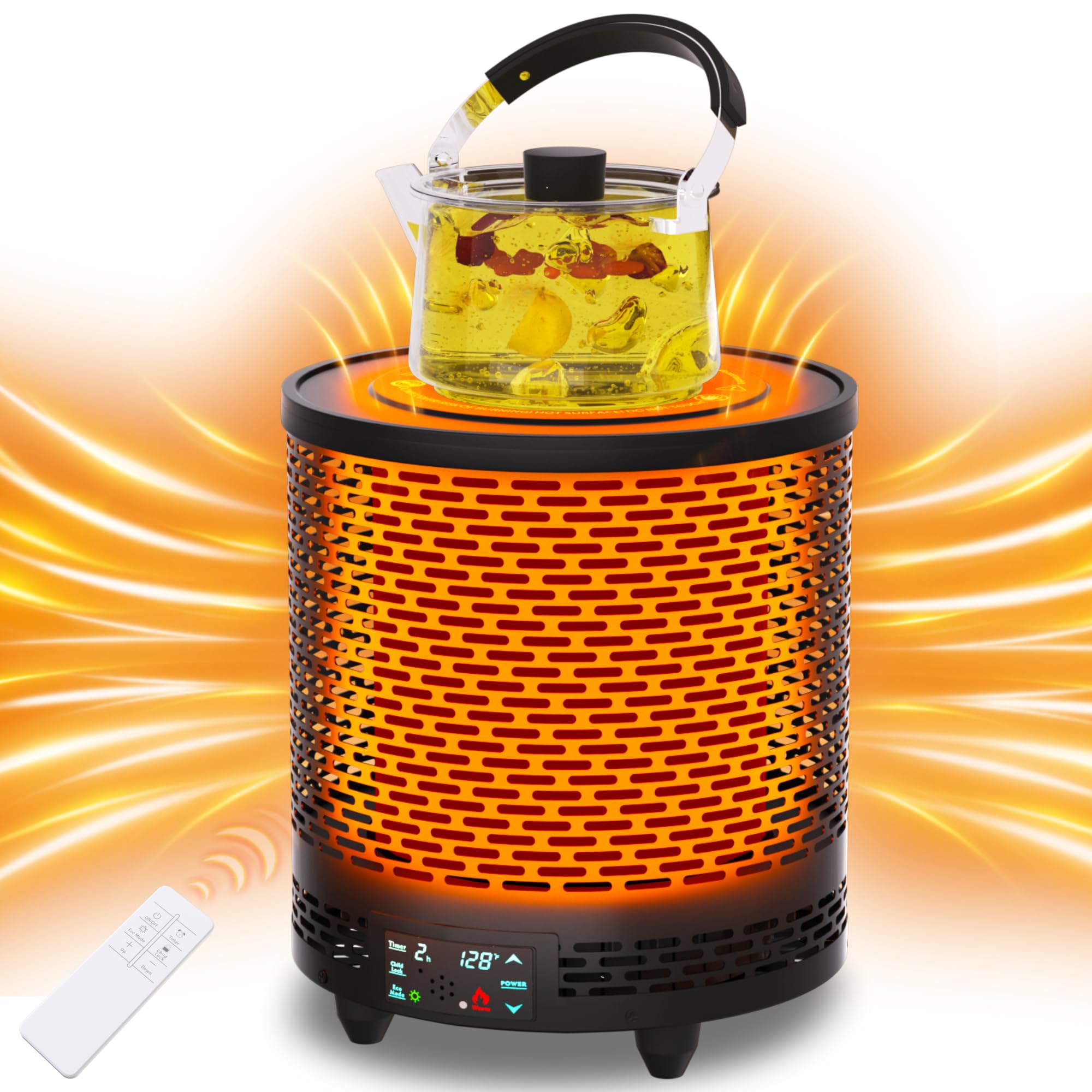 Vpu Space Heater, Voice Control Electric Heaters For Indoor Use, 360? Fast Heating 1500W Energy Efficient Portable Heater, Safe