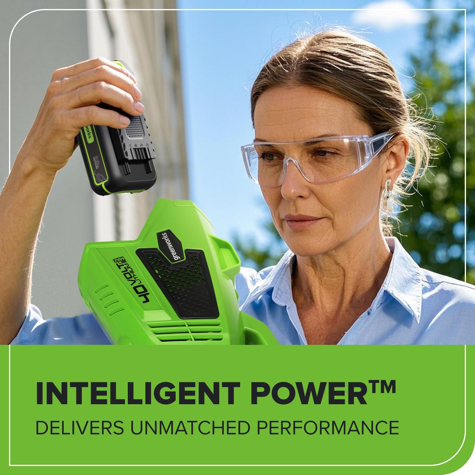 Greenworks 40V 2.5Ah Lithium-Ion High-Power Battery(Genuine Battery / 75+ Compatible Tools)