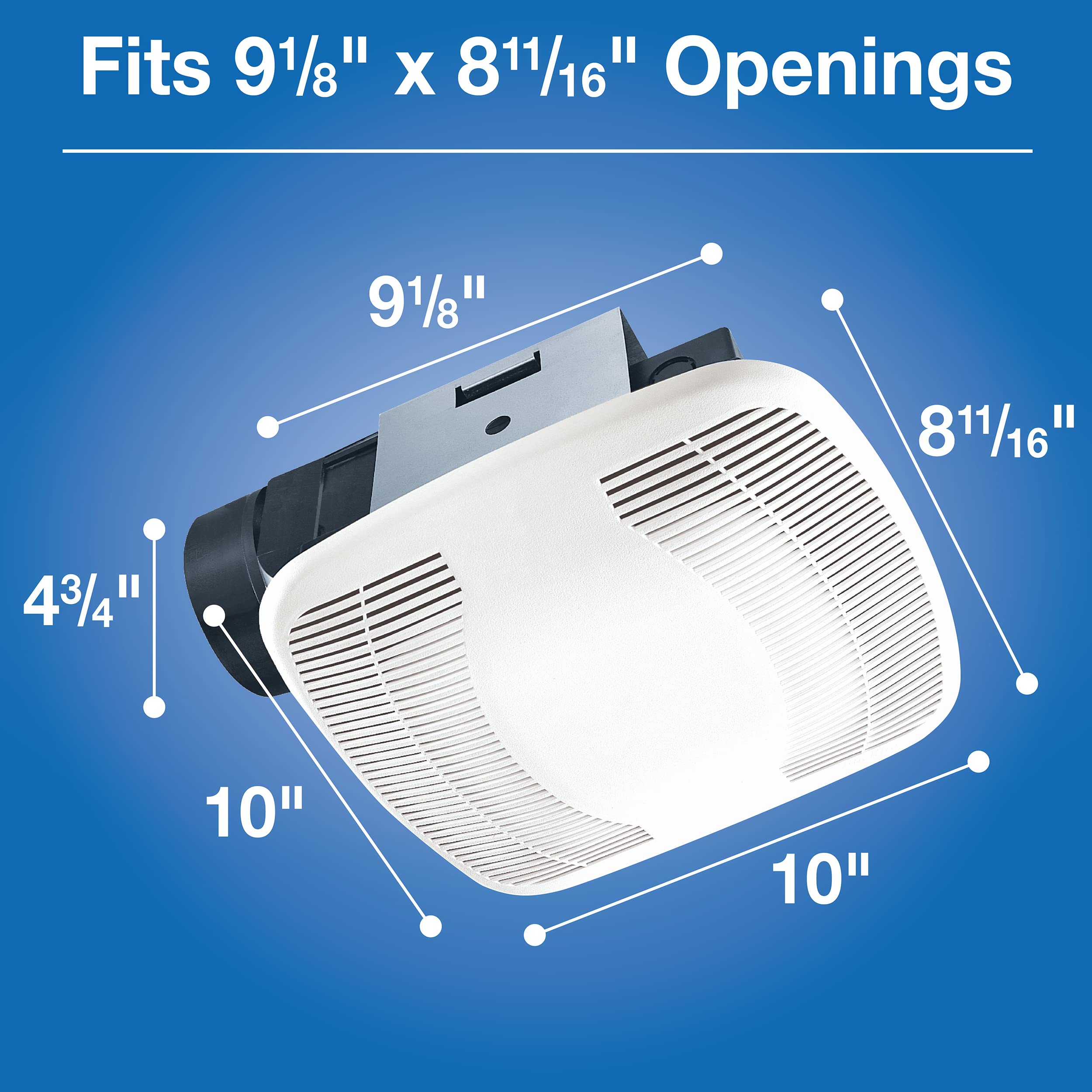 Air King Bfq50 Energy Star Qualified Snap In Exhaust Fan, 50 Cfm