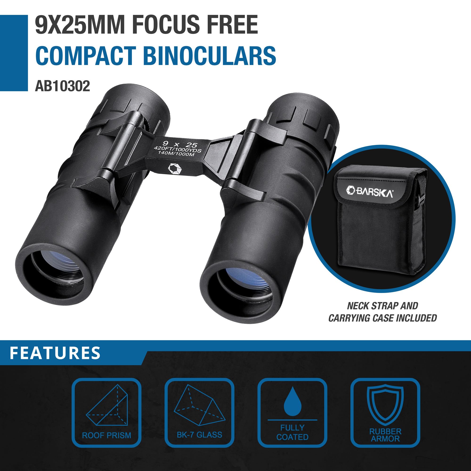 Barska Focus Free 9X25 Compact Binocular