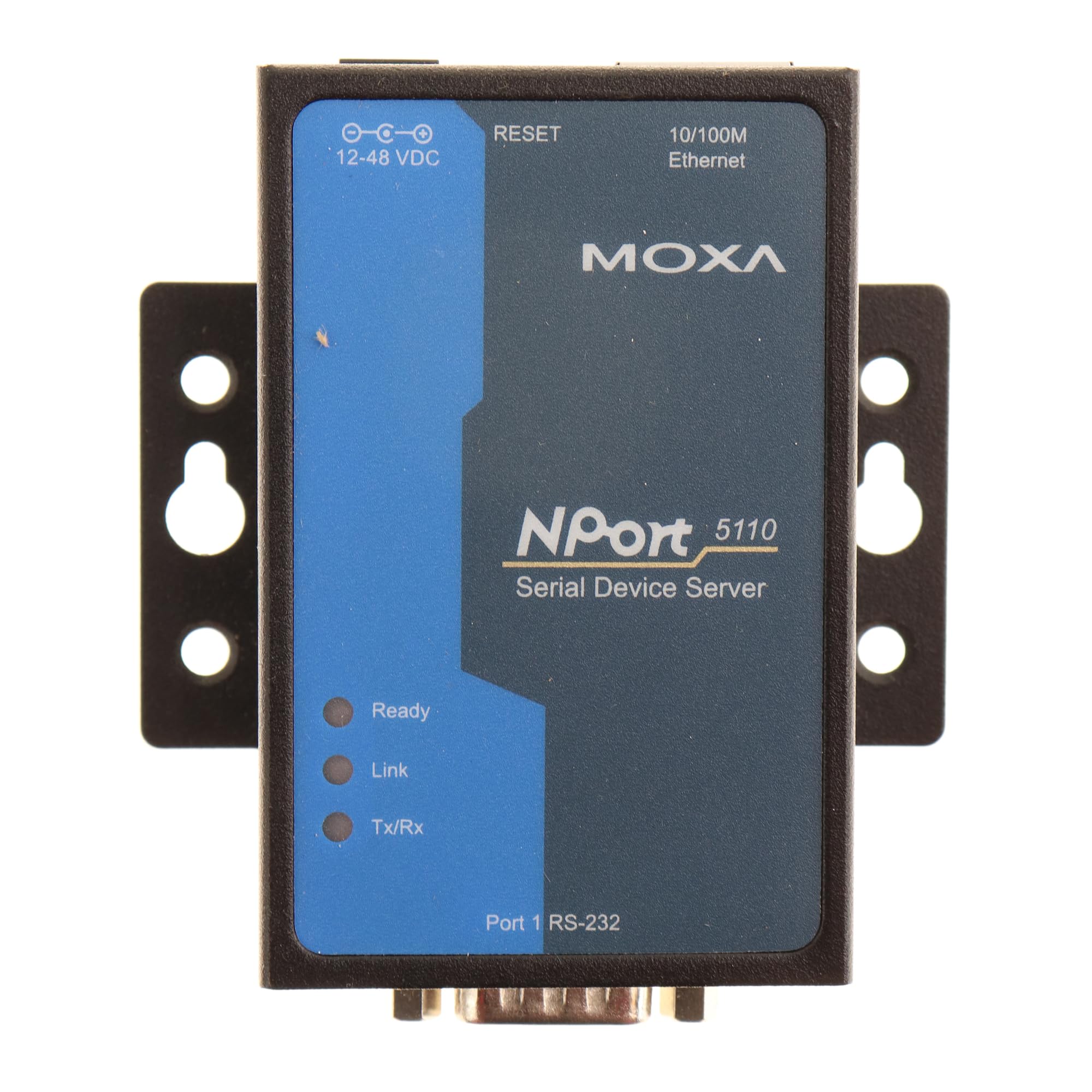 Moxa Nport 5110 1 Port Serial Device Server, 10/100 Ethernet, Rs232, Db9 Male
