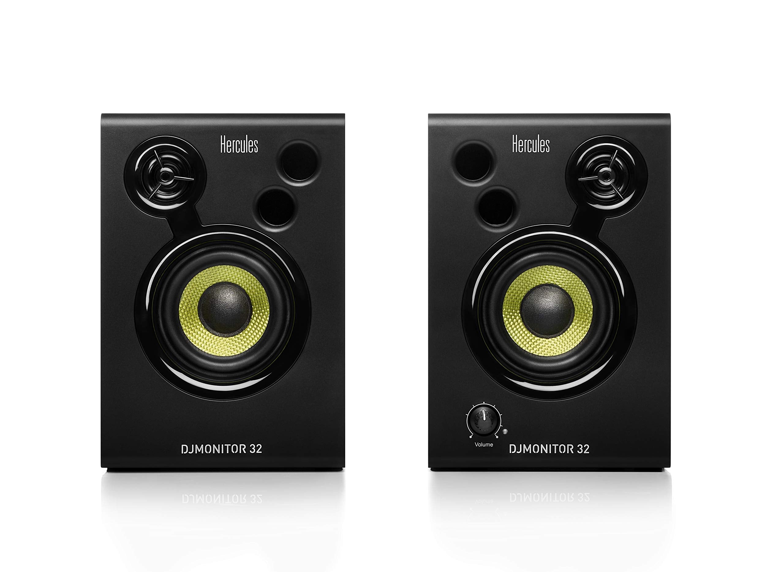 Hercules Djmonitor 32: 2 X 15 Watts Rms Active Monitoring Speakers,Black