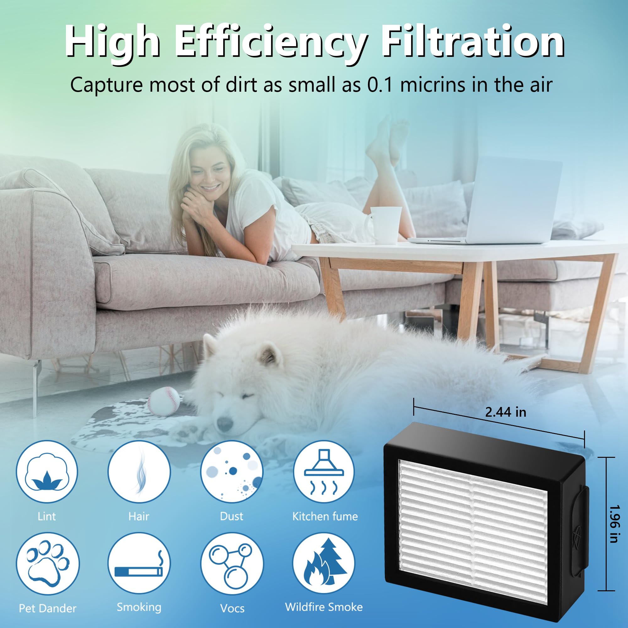 Improvedhand Filters Replacement Fit For I Robot Room.Ba E I & J Series I7 I7+/Plus I3 I3+ I4 I6 I6+ I8 I8+ E5 E6 E7 Vacuum Clea