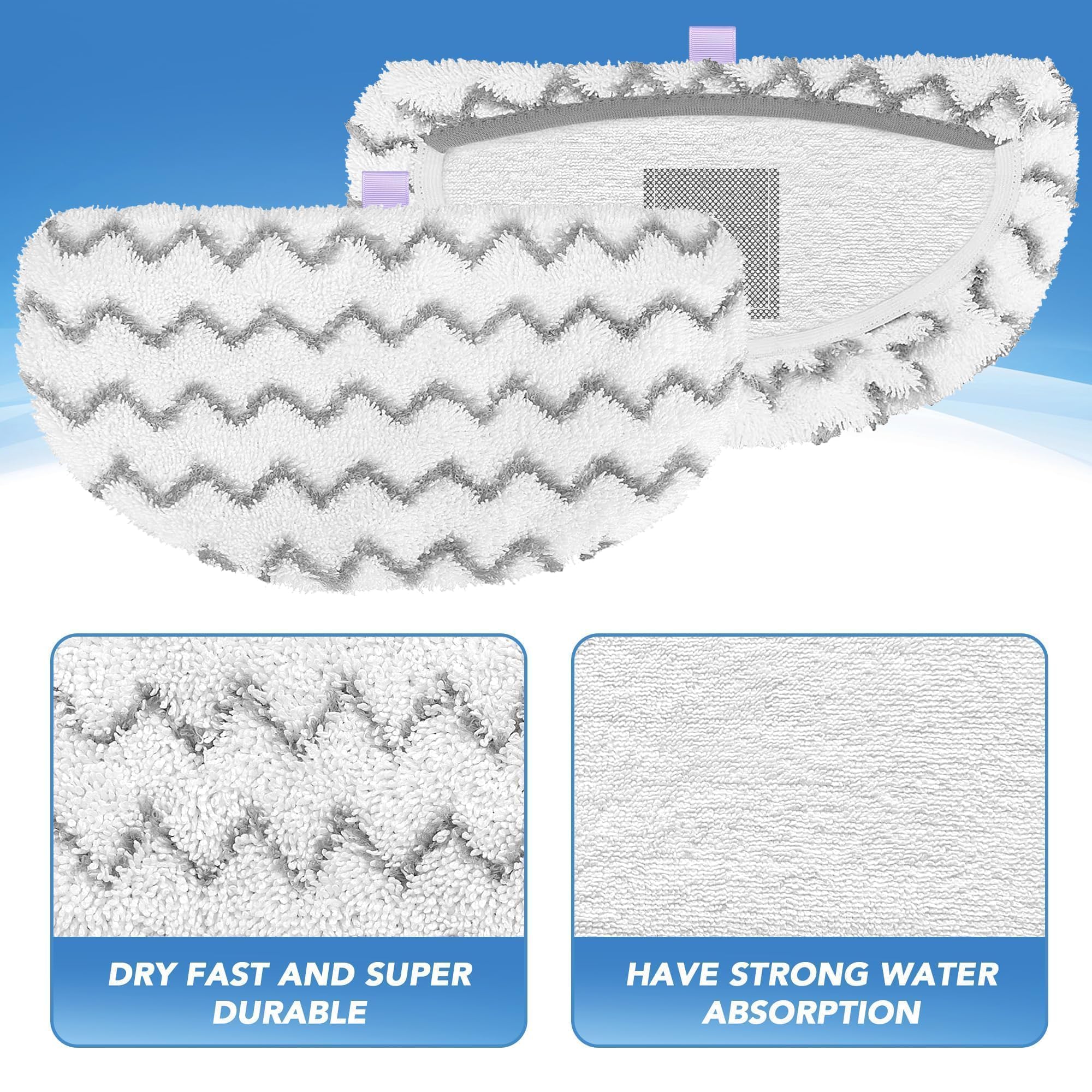 Tidy Monster Steam Mop Replacement Pads Compatible With Bissell Powerfresh Steam Mop 1940 1806 1544 1440 2075A 2685A Series, Par