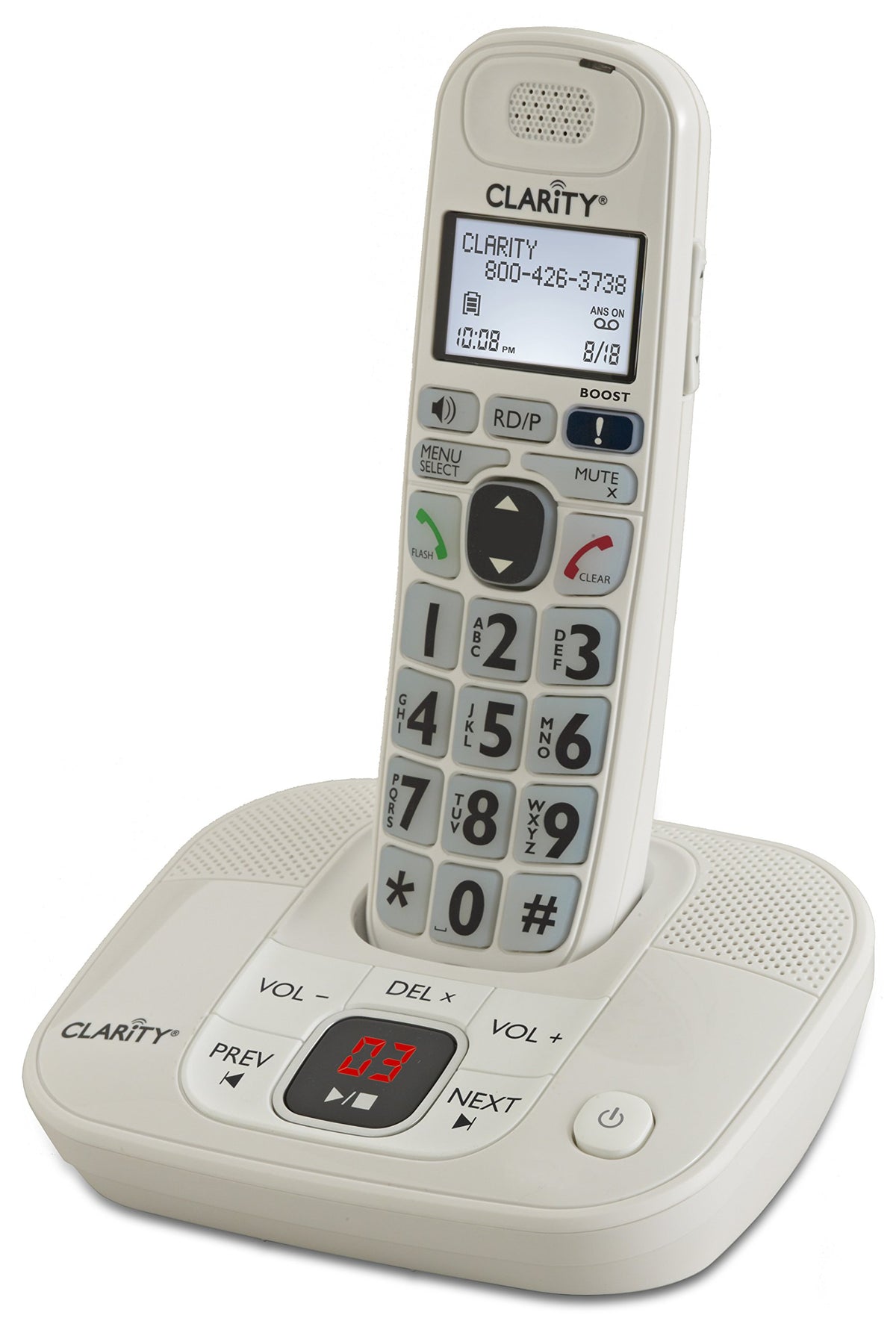Clarity 53714.000 D714 Moderate Hearing Loss Cordless Amplified Phone With Dect 6.0 Technology