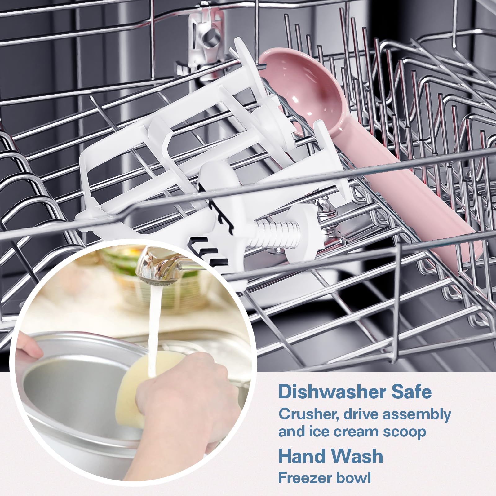 Hozodo Ice Cream Attachment For Kitchenaid, 2 Quart Frozen Ice Cream & Sorbet Gelato Maker For Kitchenaid Ice Cream Maker Attach