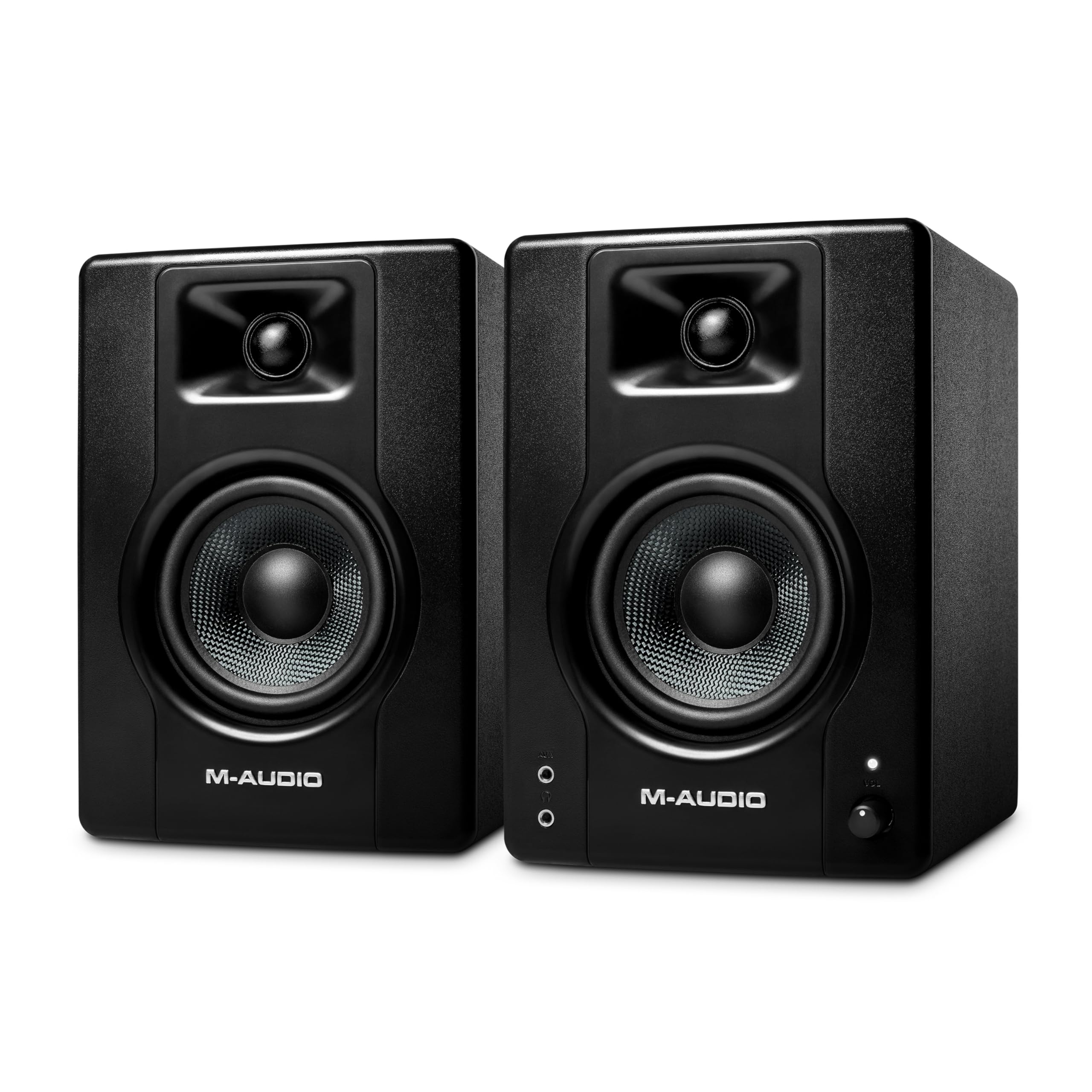 M Audio Bx4 4.5'' Studio Monitors, Hd Pc Speakers For Recording And Multimedia With Music Production Software, 120W, Pair, Black