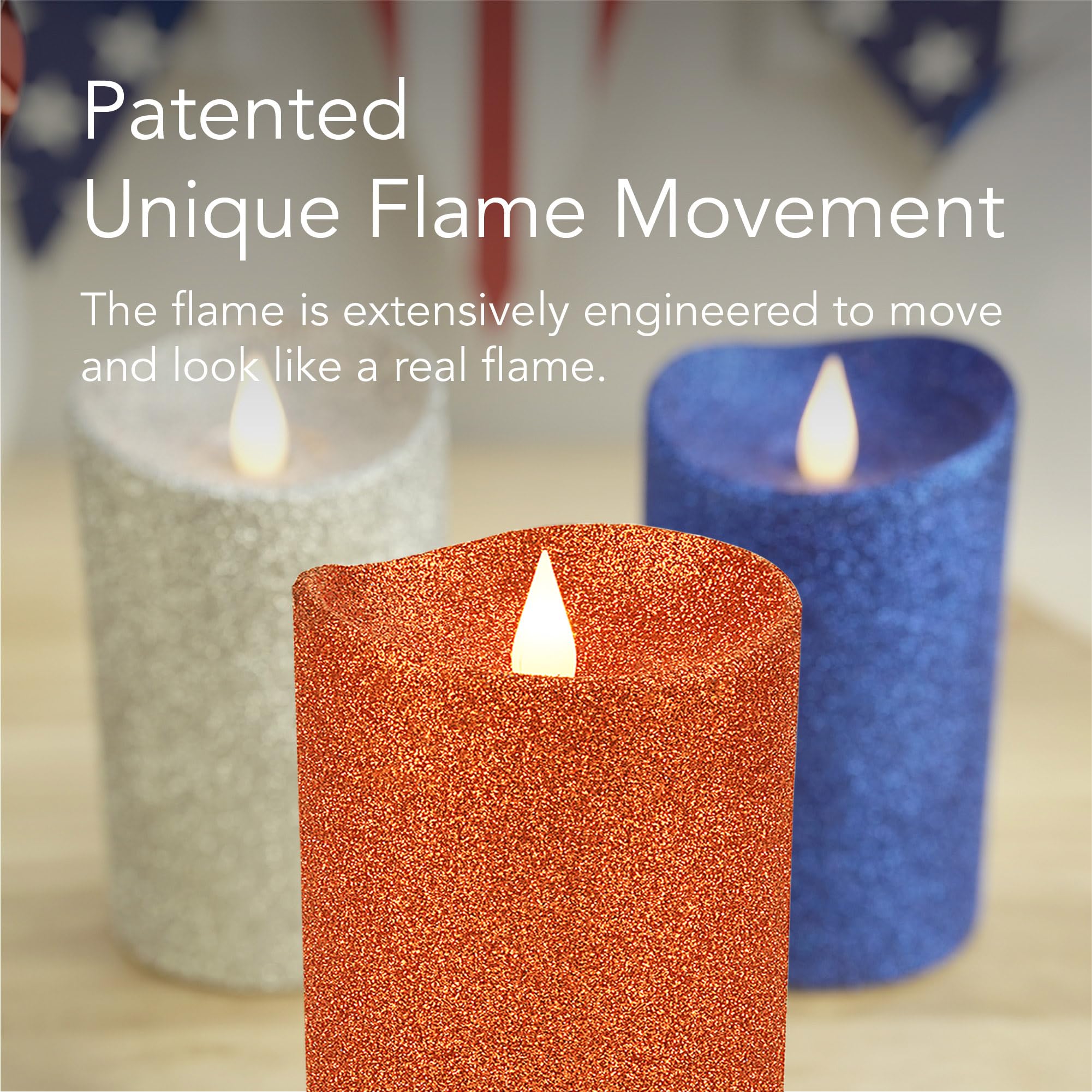 Softflame Real Wax Flameless Led Candles With Remote Control, 3''X 5''Flickering 3D Moving Flame Battery Operated Candles For In