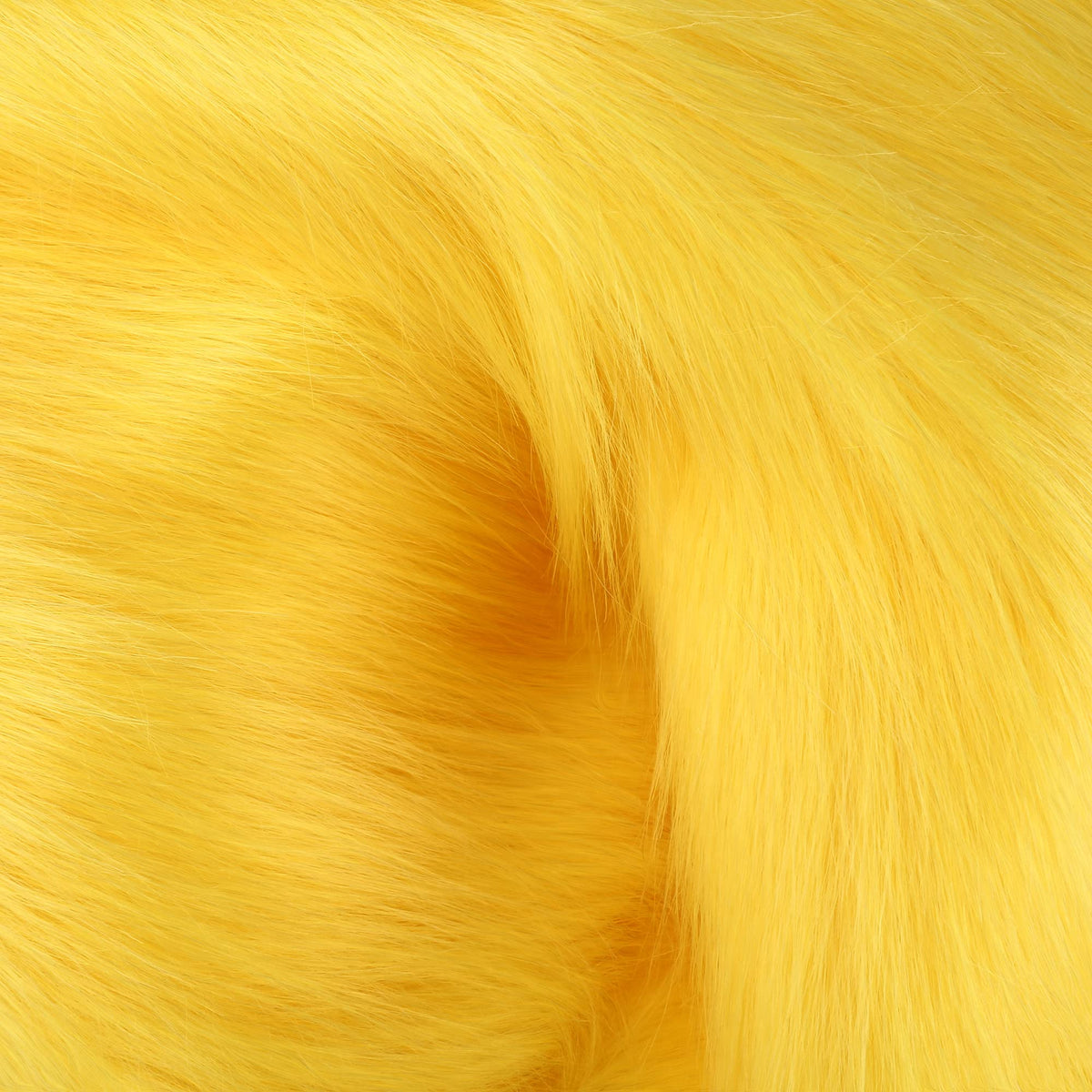 Faux Fur Fabric Craft Fur For Crafts,Gnomes,Costume,Fursuit,Decoration,60A18 Inch(Half Yard,Yellow)