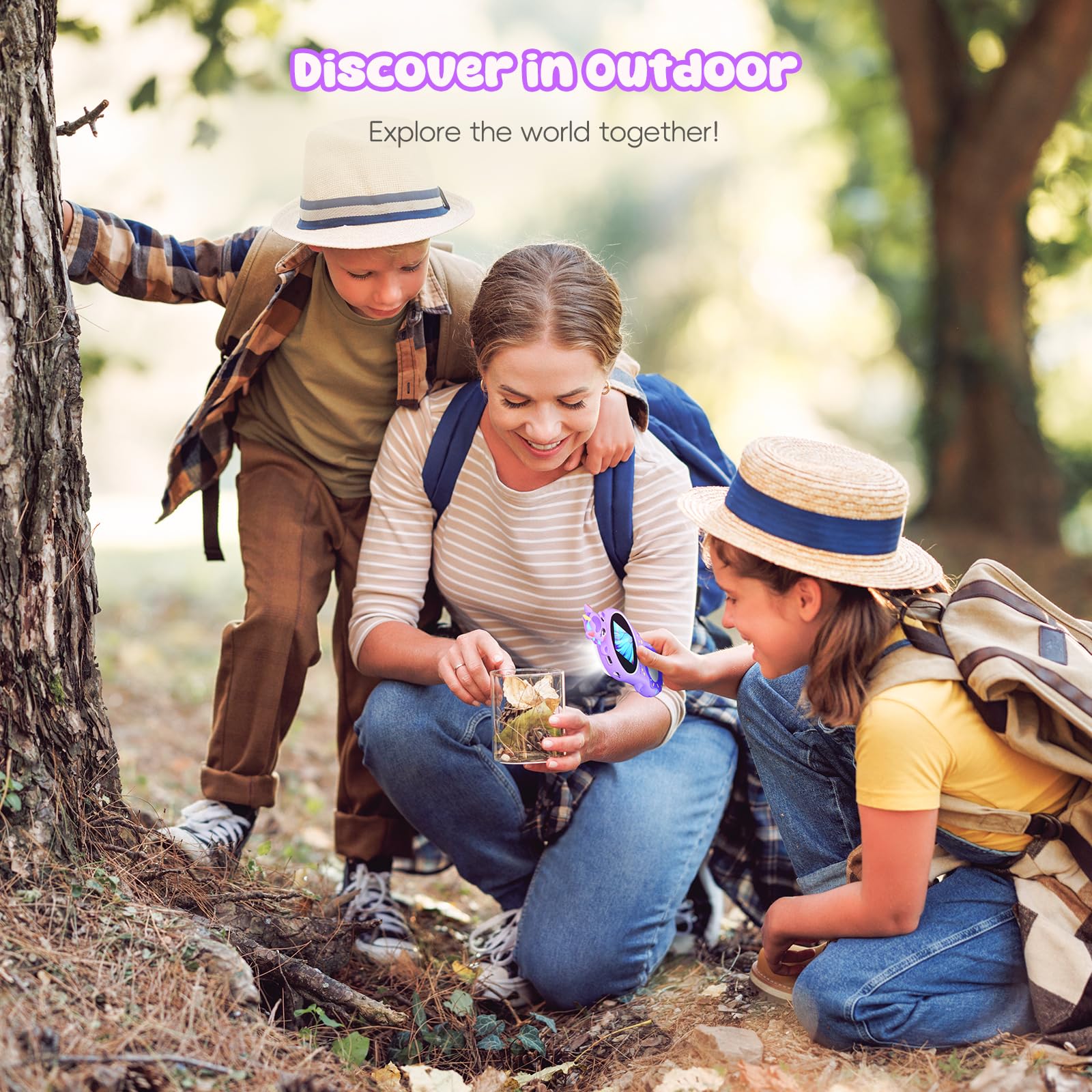 Purple Kids Microscope Mini Handheld Digital Toy Microscope,Biological Microscopes For Kids Educational Science Toys,Christmas B