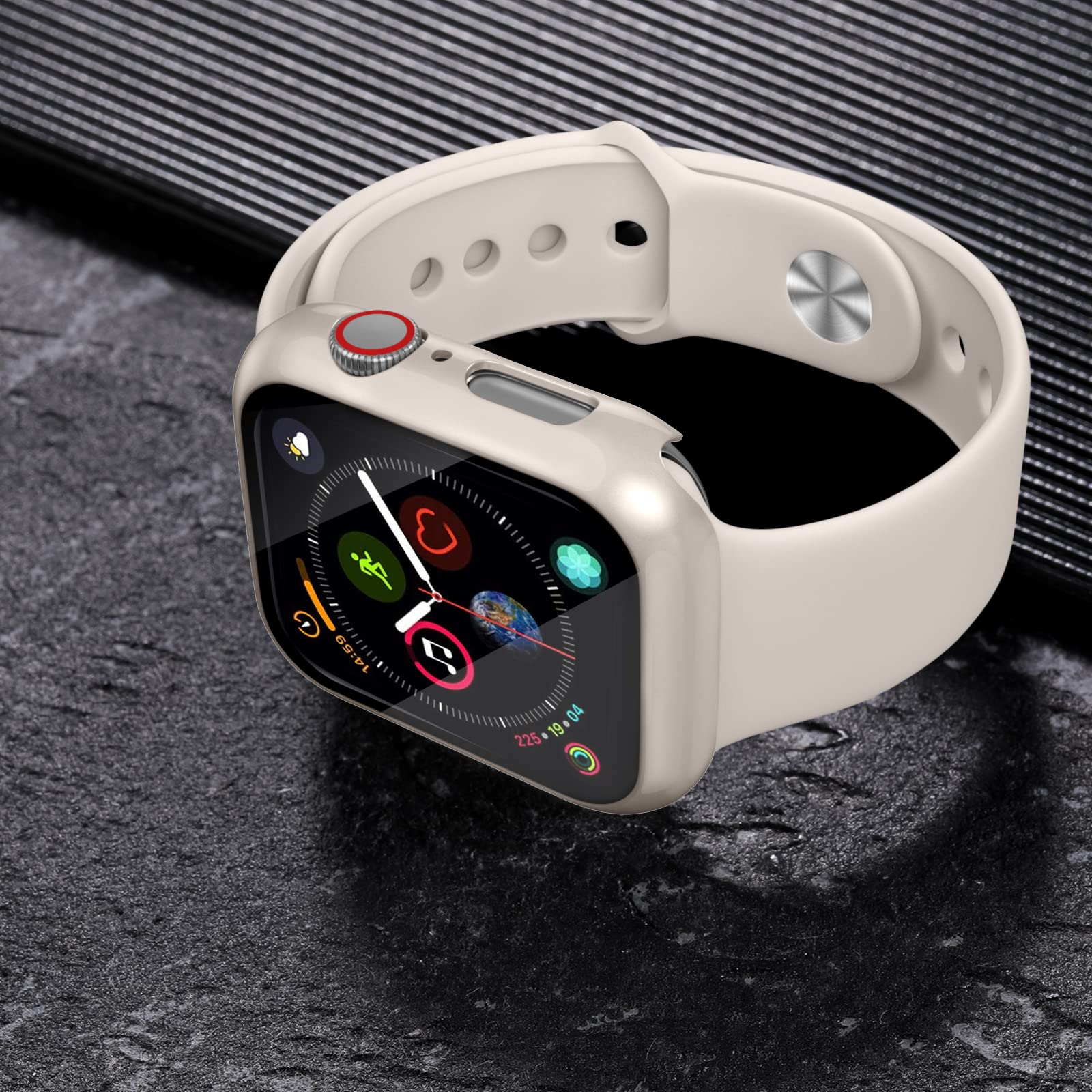 Charlam Compatible With Apple Watch Case 44Mm Iwatch Se Series 6 5 4 With Screen Protector, Slim Guard Thin Bumper Full Coverage