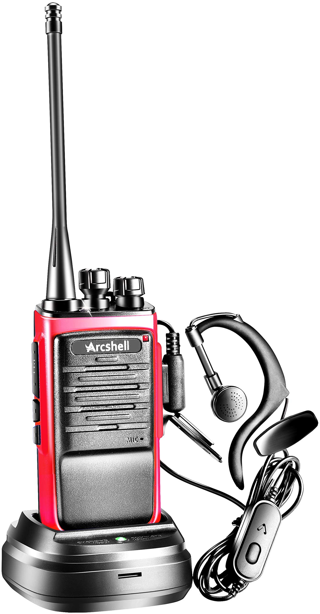 Arcshell Rechargeable Long Range Two Way Radios With Earpiece 4 Pack Arcshell Ar 6 Walkie Talkies Li Ion Battery And Charger Included