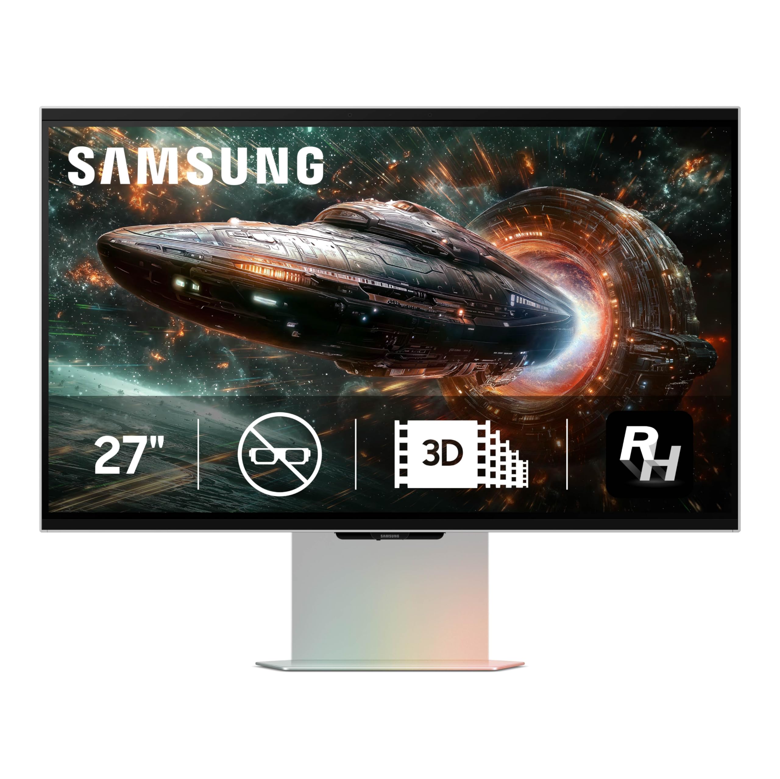 Samsung 27-Inch Odyssey 3D G90Xf, 4K, 165Hz, Gaming Monitor, 1Ms Response Time, Amd Freesync Premium, Ergonomic Stand, Ls27Fg900