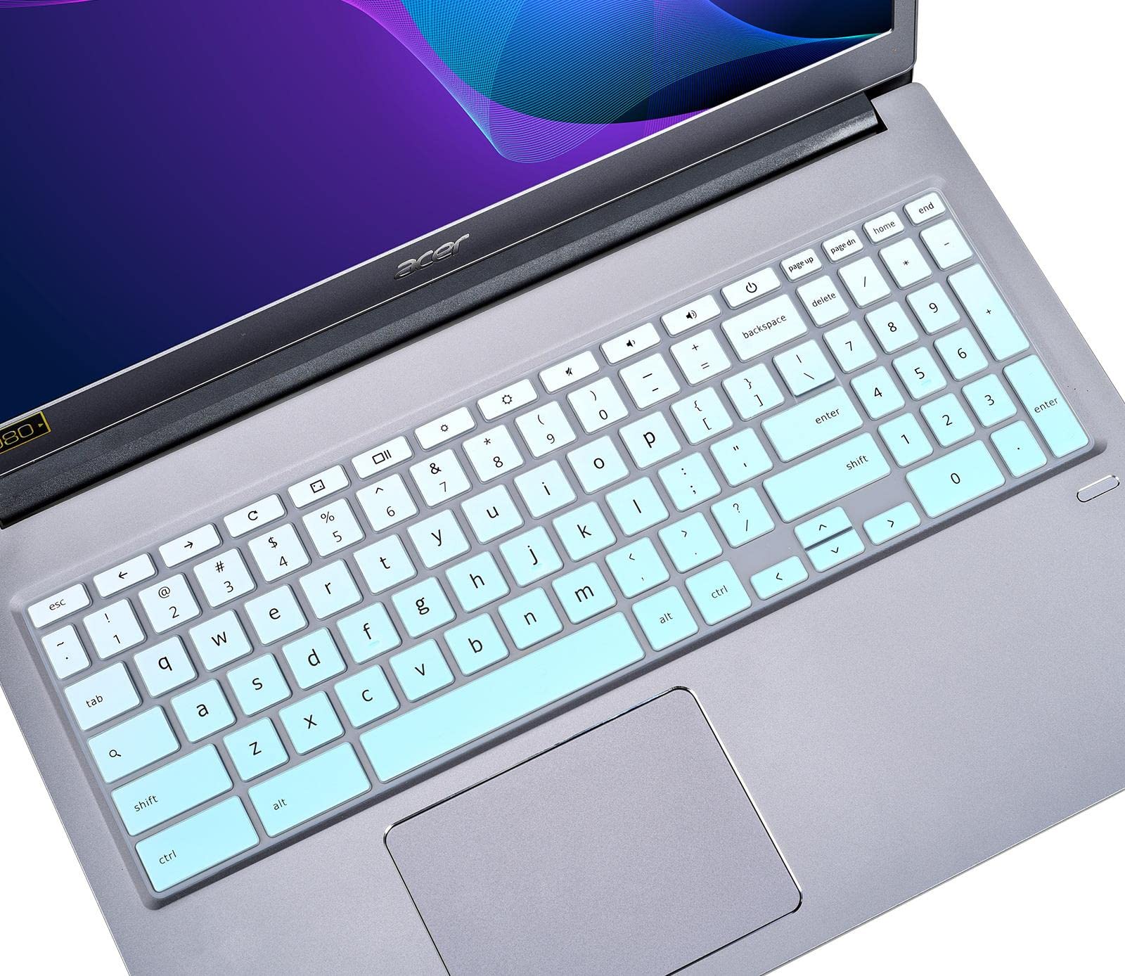 Casedao Keyboard Cover For Acer Chromebook 315 Cb315 3Ht C296/C6Xf/C16B 15.6 Inch,Acer 715 Cb715 15.6''/Acer 317 17.3''[Not With