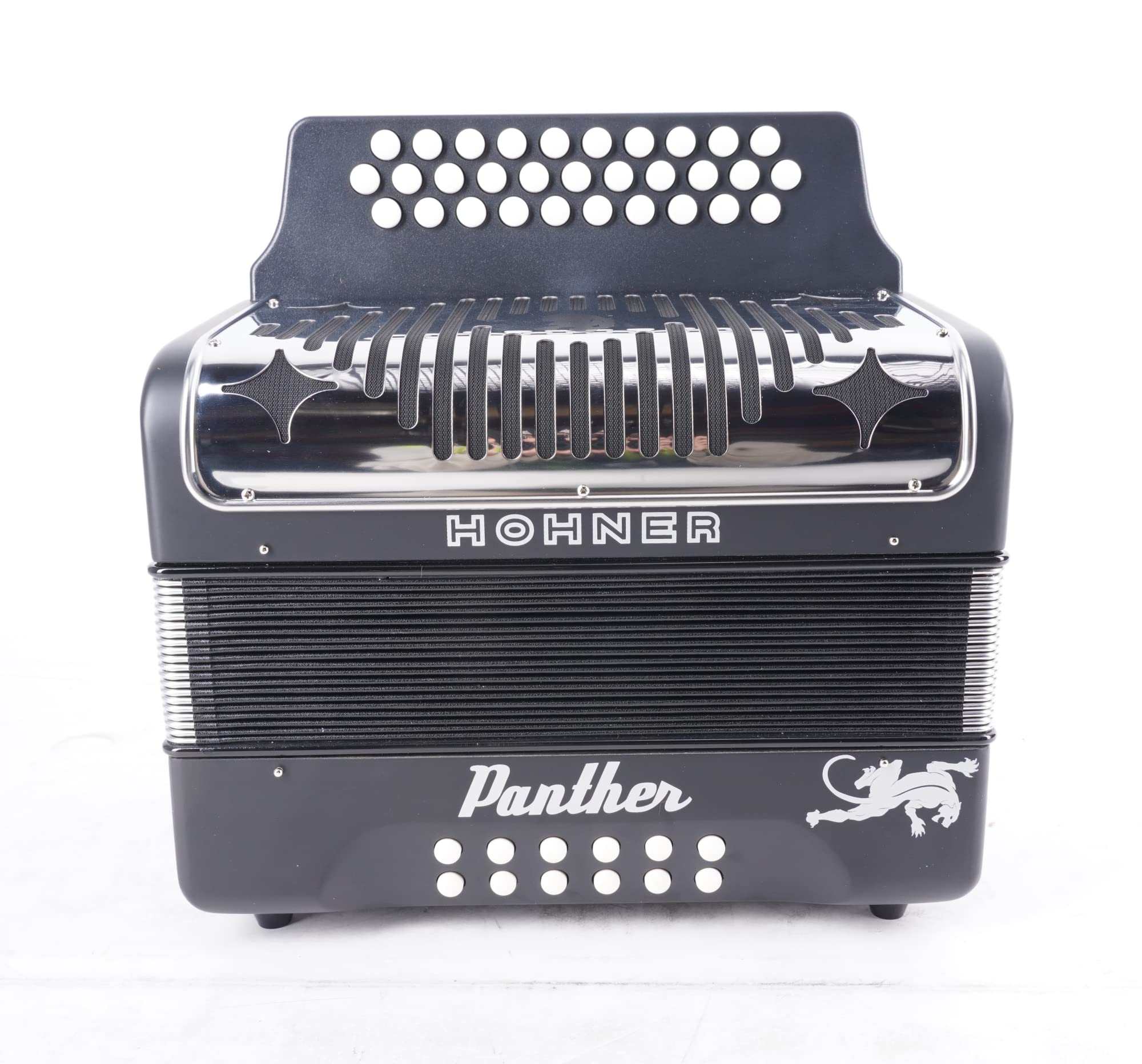 Hohner Accordions Panther 3 Row Diatonic Accordion (Black)