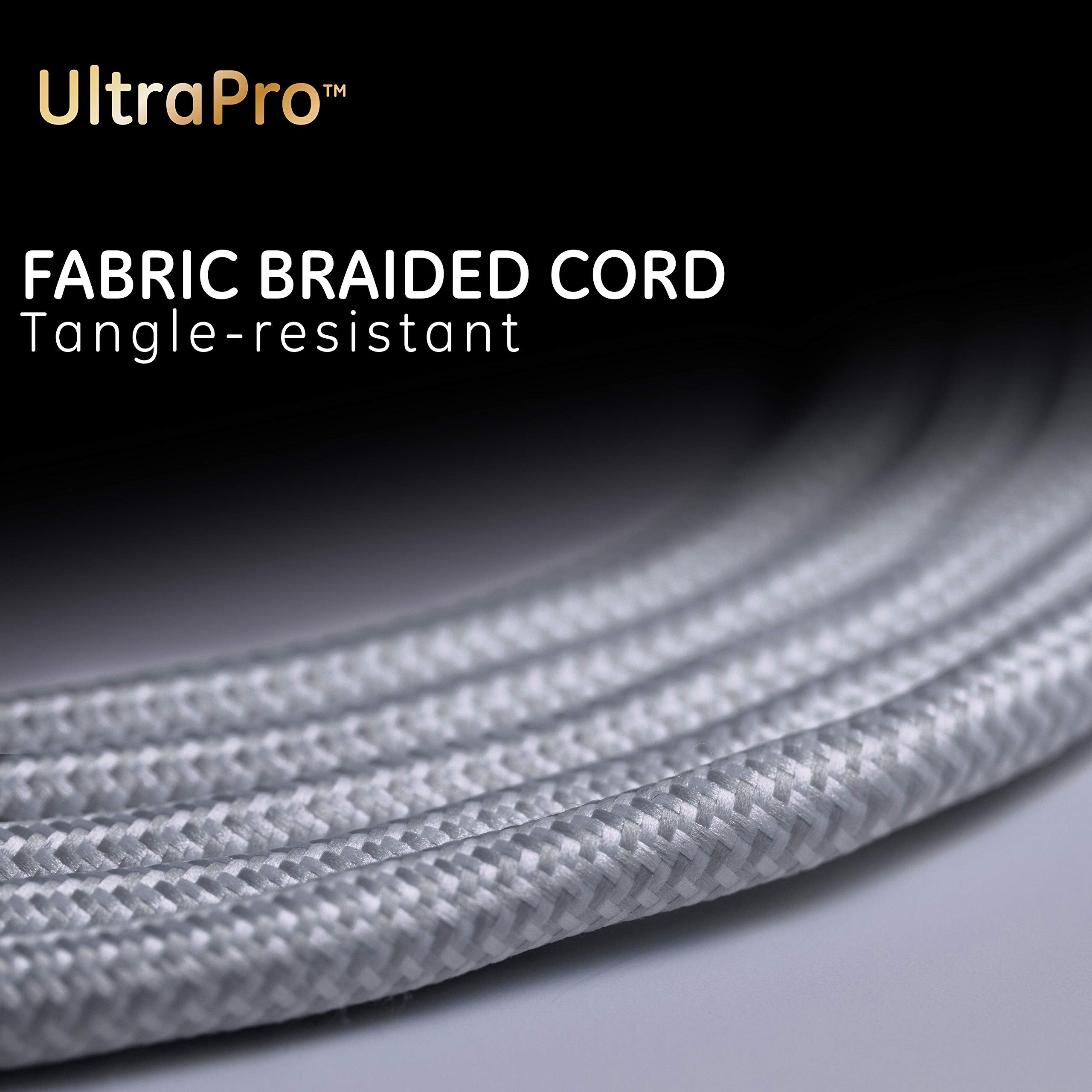 Ge Ultrapro 7 Outlet Surge Protector, Usb C Charging, 4 Ft Designer Braided Extension Cord, 1440 Joules, Compatible W/ Iphone 15