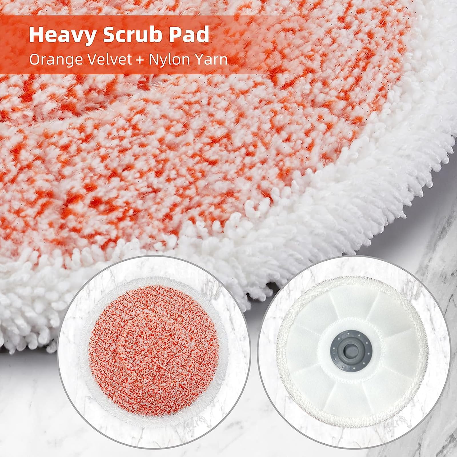 Rotating Mop Replacement Pads Compatible With Bissell Spin Wave 3897A 3712C 3712W Smartsteam Scrubbing Steam Mop, Spinwave Mop P