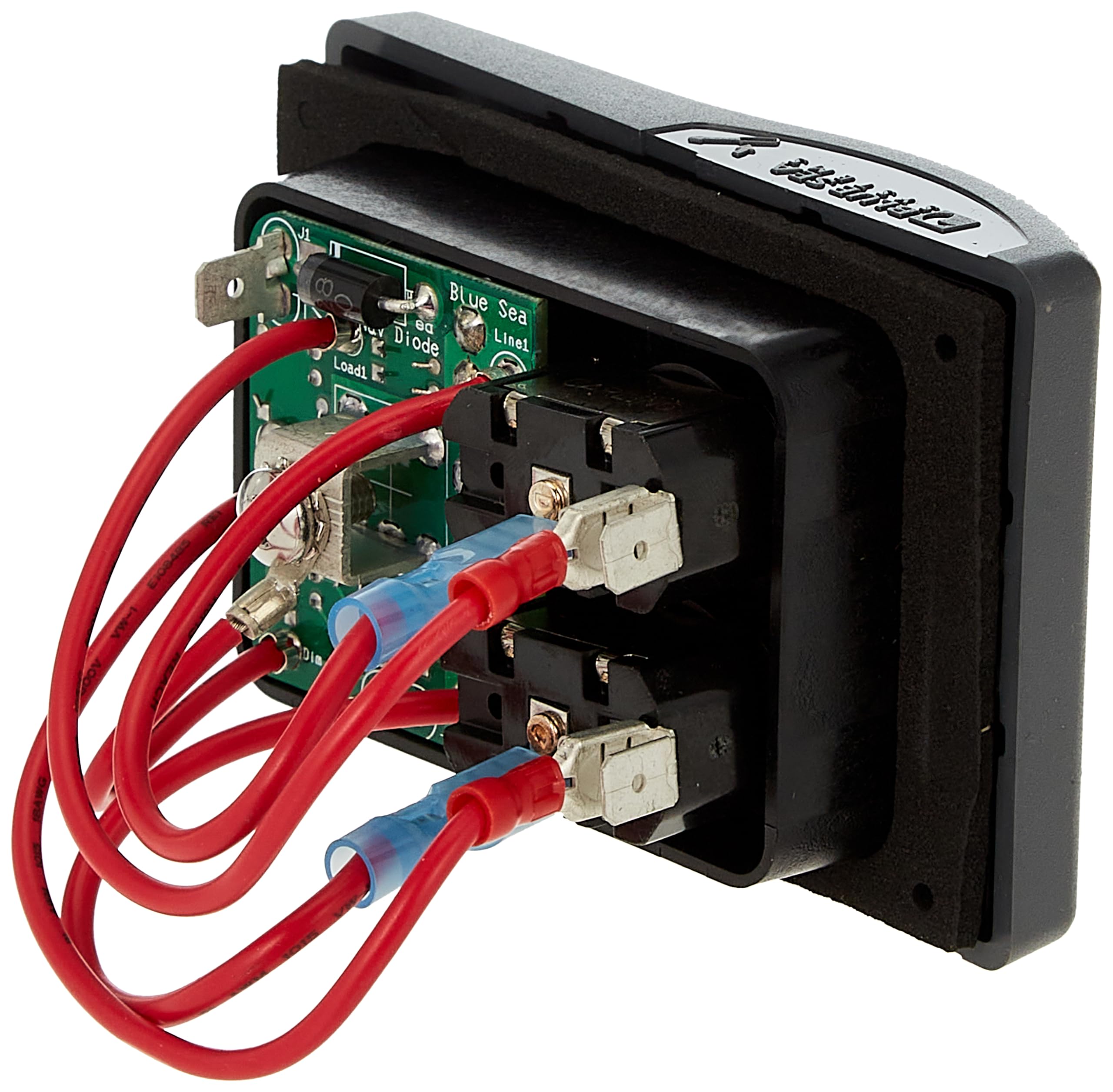 Blue Sea Systems 4302 Switch Panel Wd 12Vdc 2 Pos Cp, Fuses