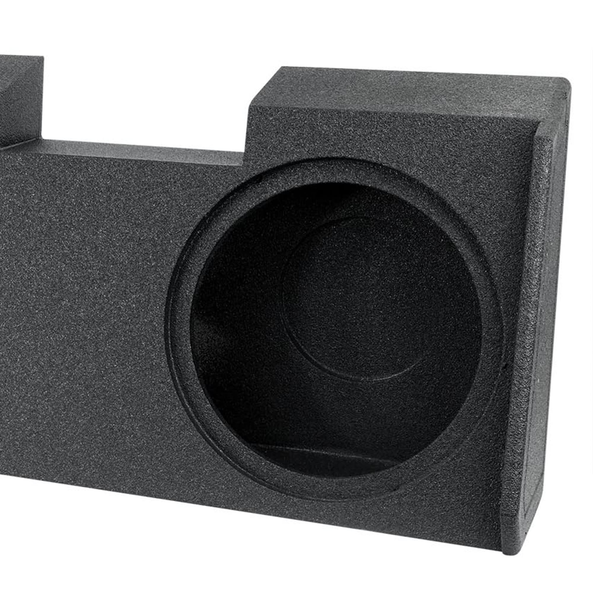 Q Power Qbgmc12 2019 Underseat Downfire Dual 2 Hole 12 Inch Subwoofer Box With Bed Liner Spray